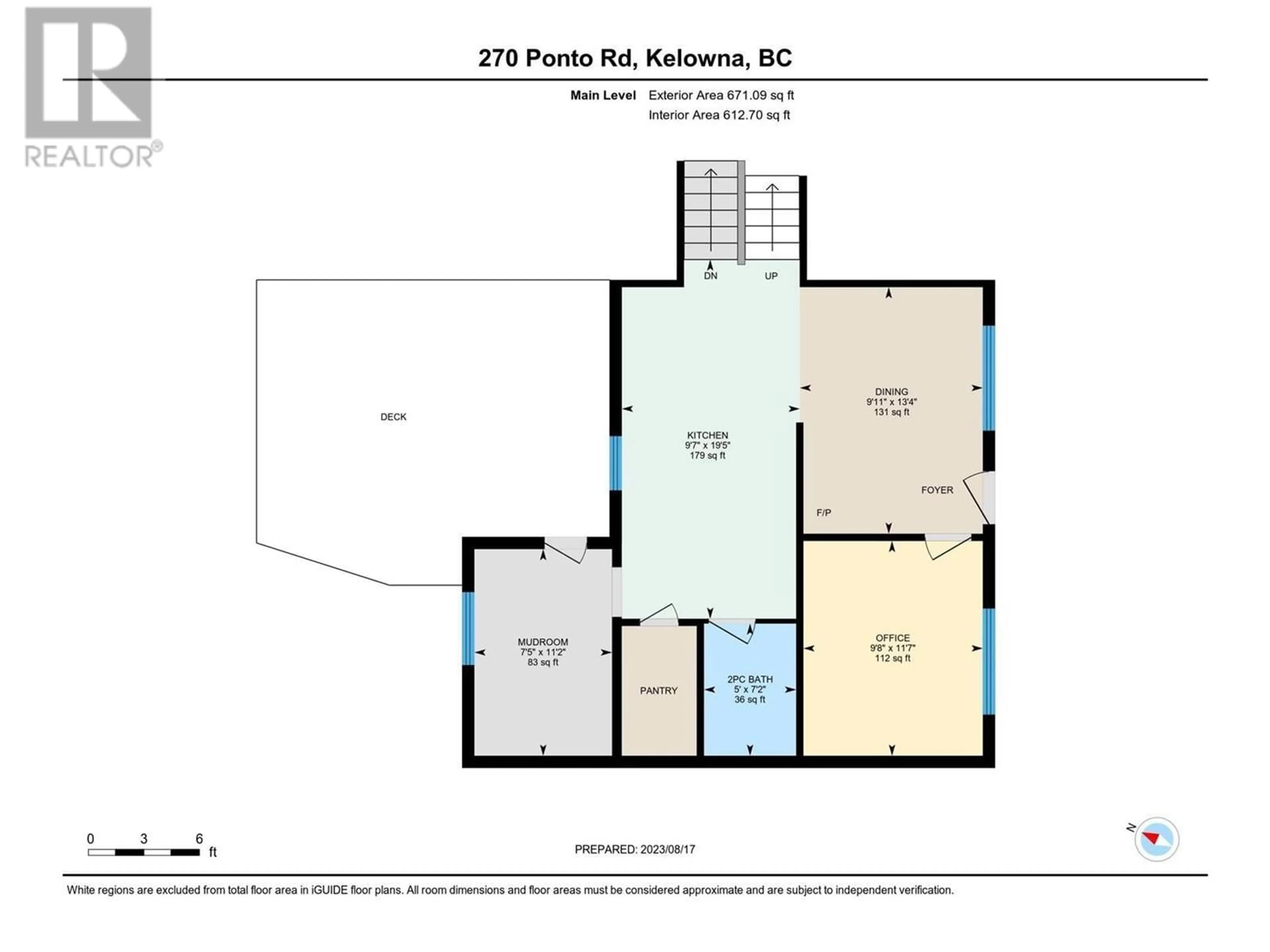 Floor plan for 270 Ponto Road, Kelowna British Columbia V1X2G1