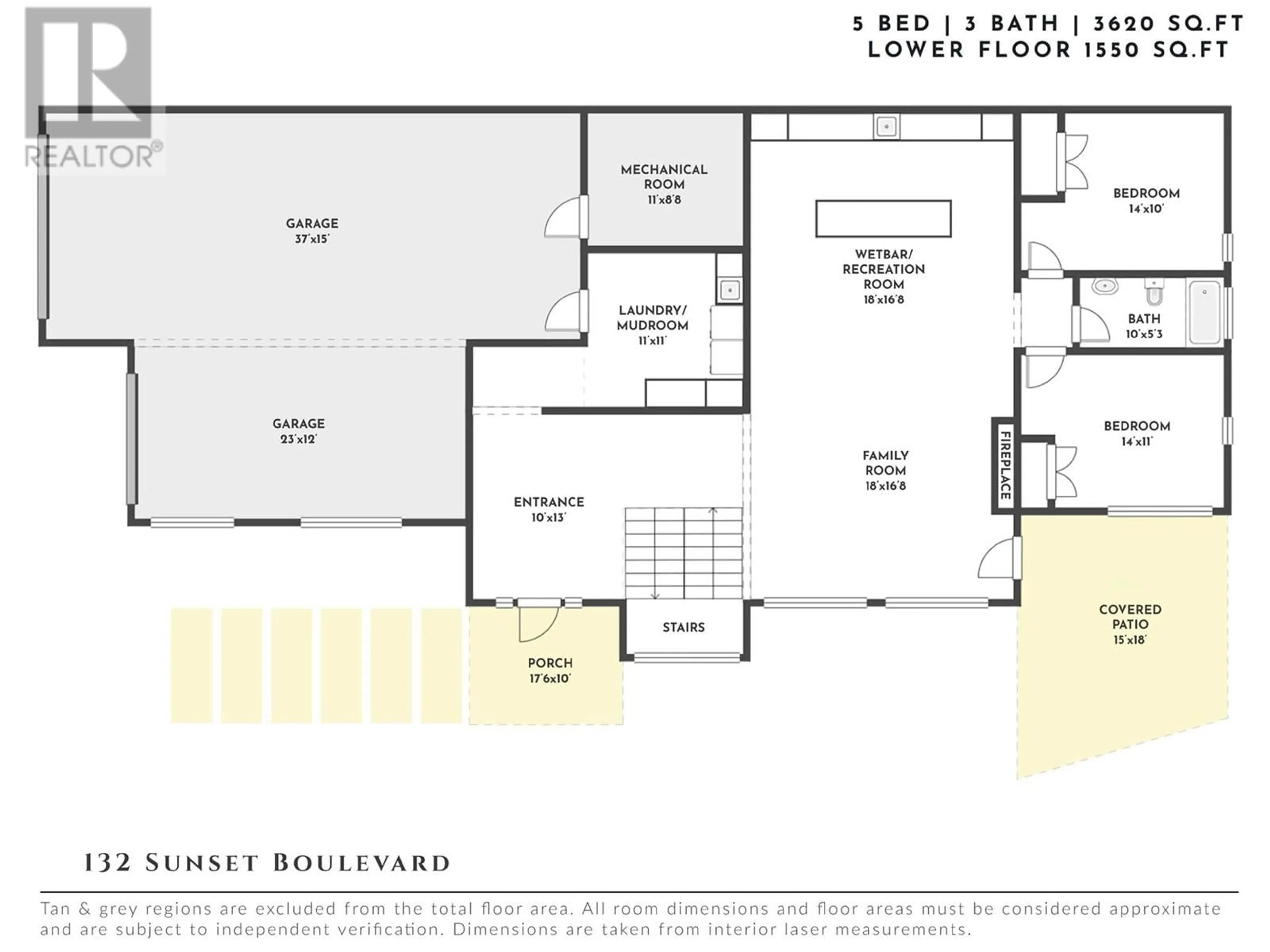 Floor plan for 132 Sunset Boulevard, Vernon British Columbia V1H1T7
