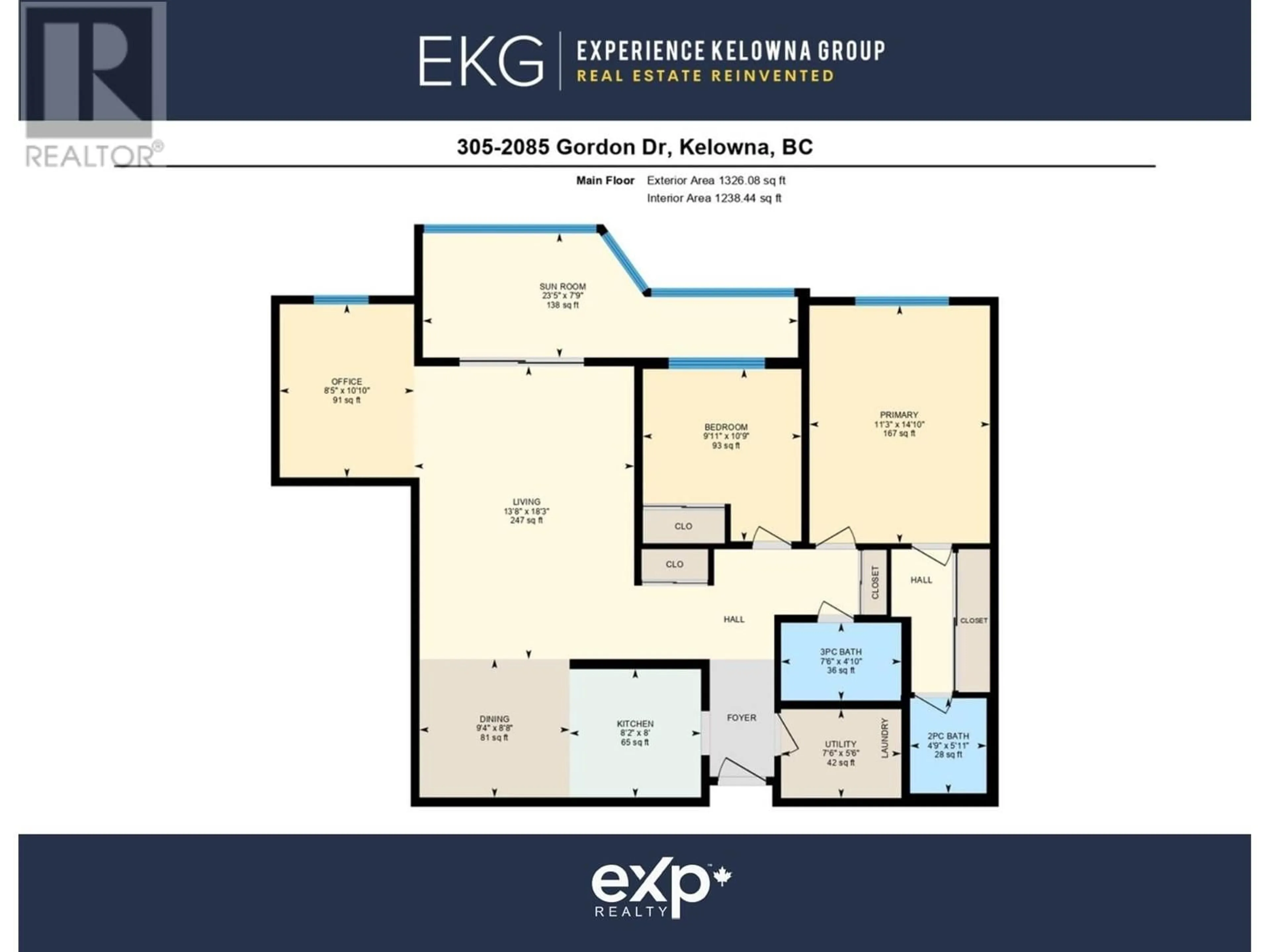 Floor plan for 2085 Gordon Drive Unit# 305, Kelowna British Columbia V1Y8S1