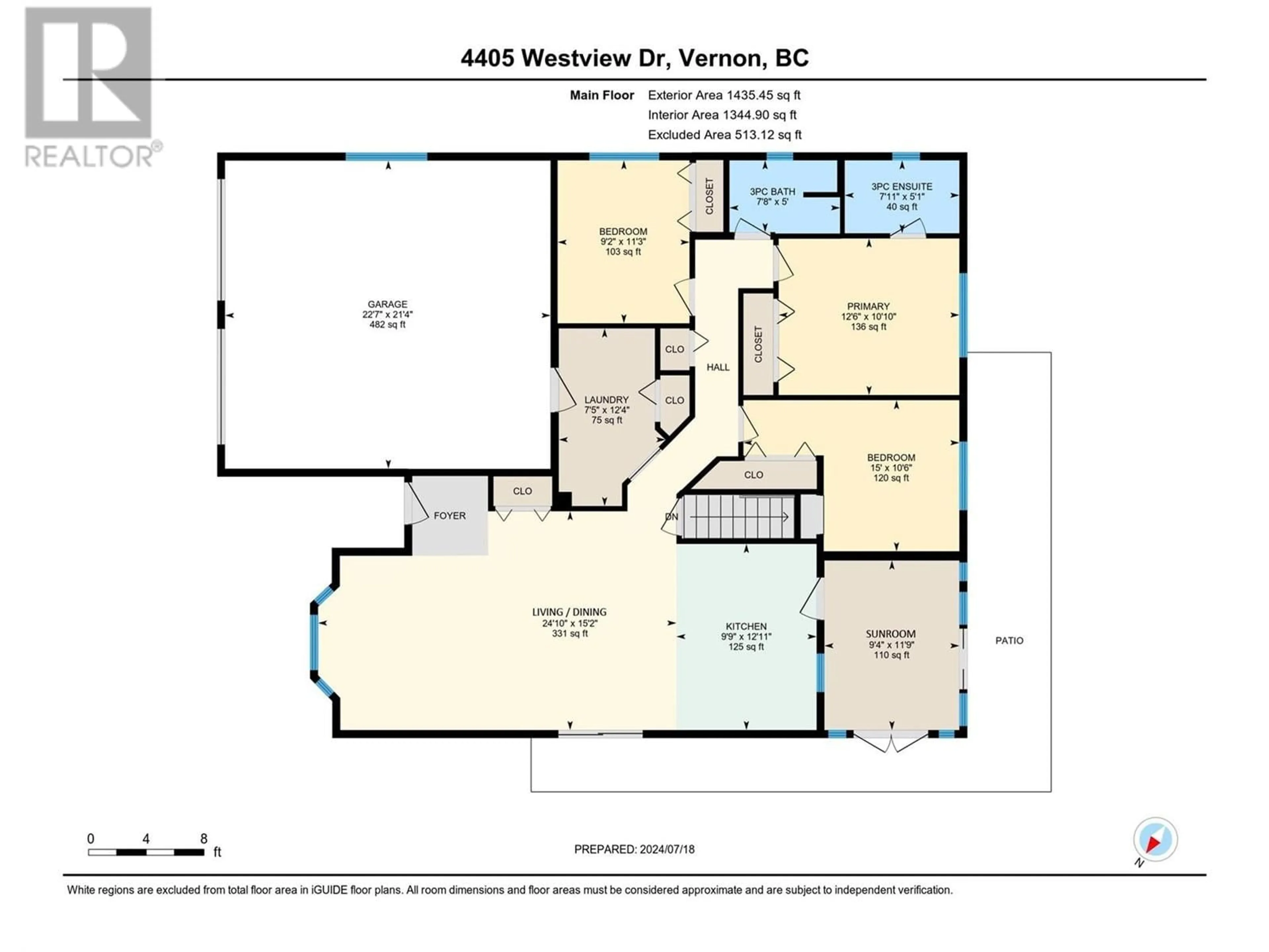 Floor plan for 4405 Westview Drive, Vernon British Columbia V1T9B2