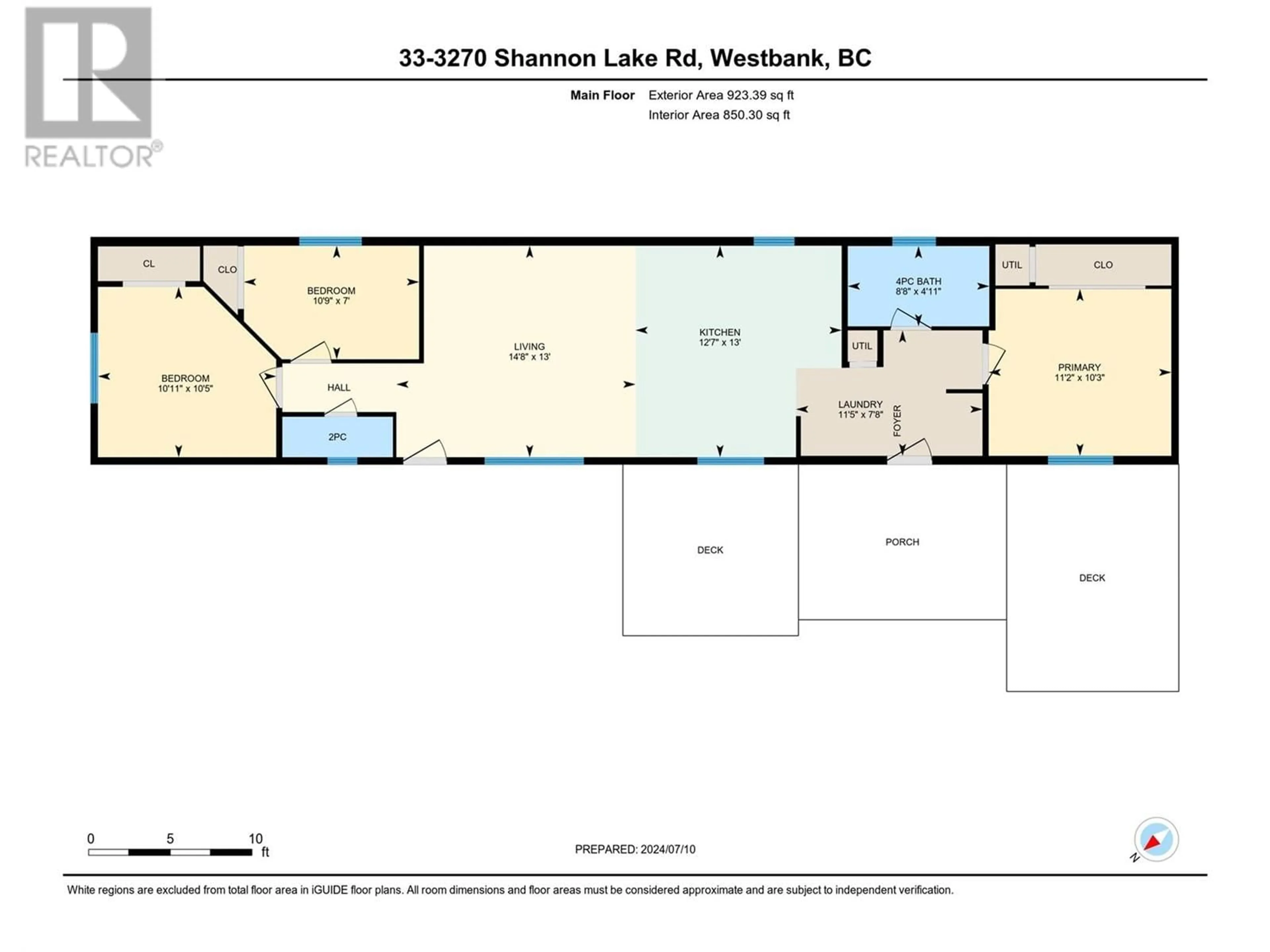 Floor plan for 3270 Shannon lake Road Unit# 33, Westbank British Columbia V4T2N2