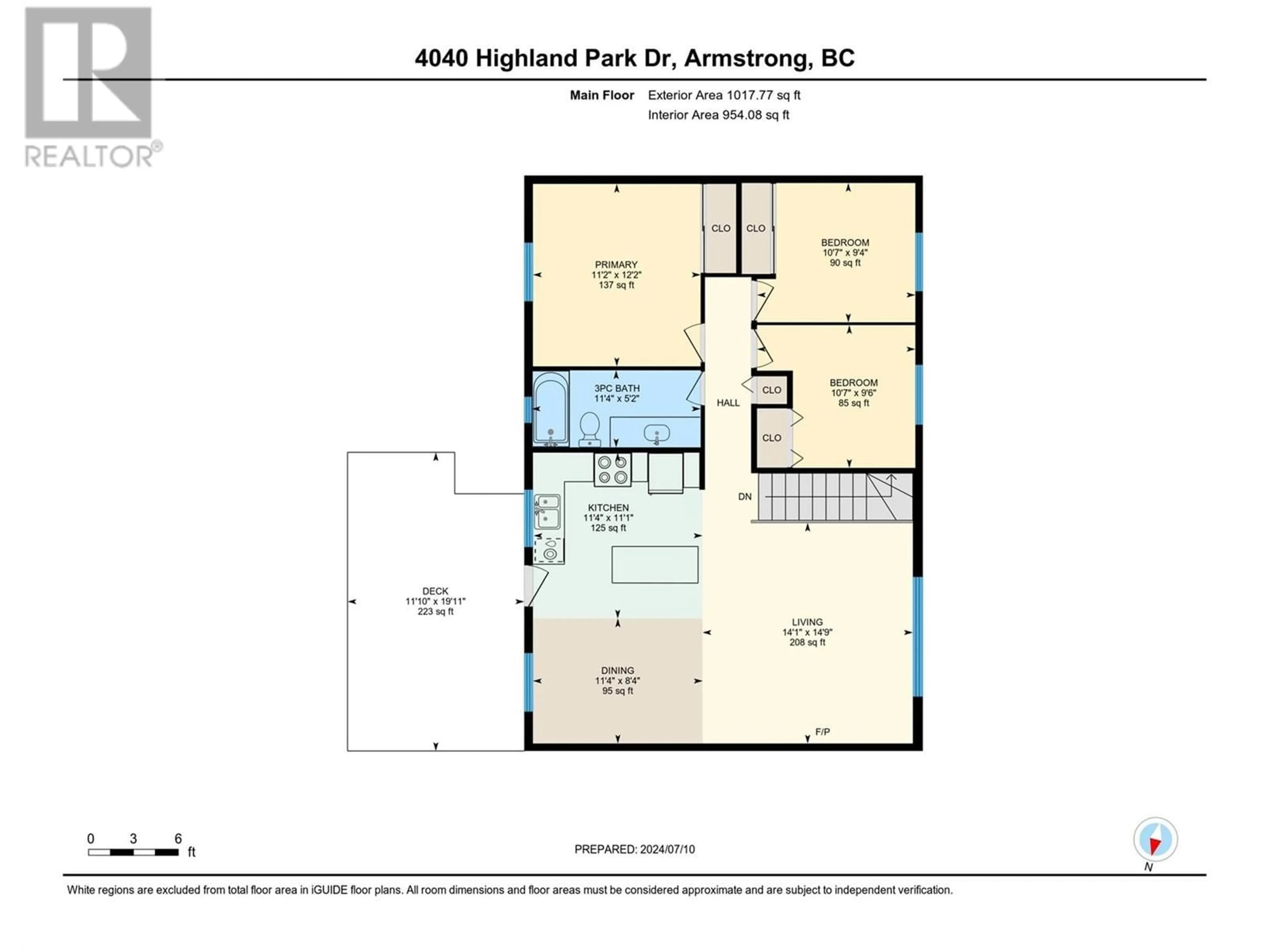 Floor plan for 4040 Highland Park Drive, Armstrong British Columbia V0E1B4