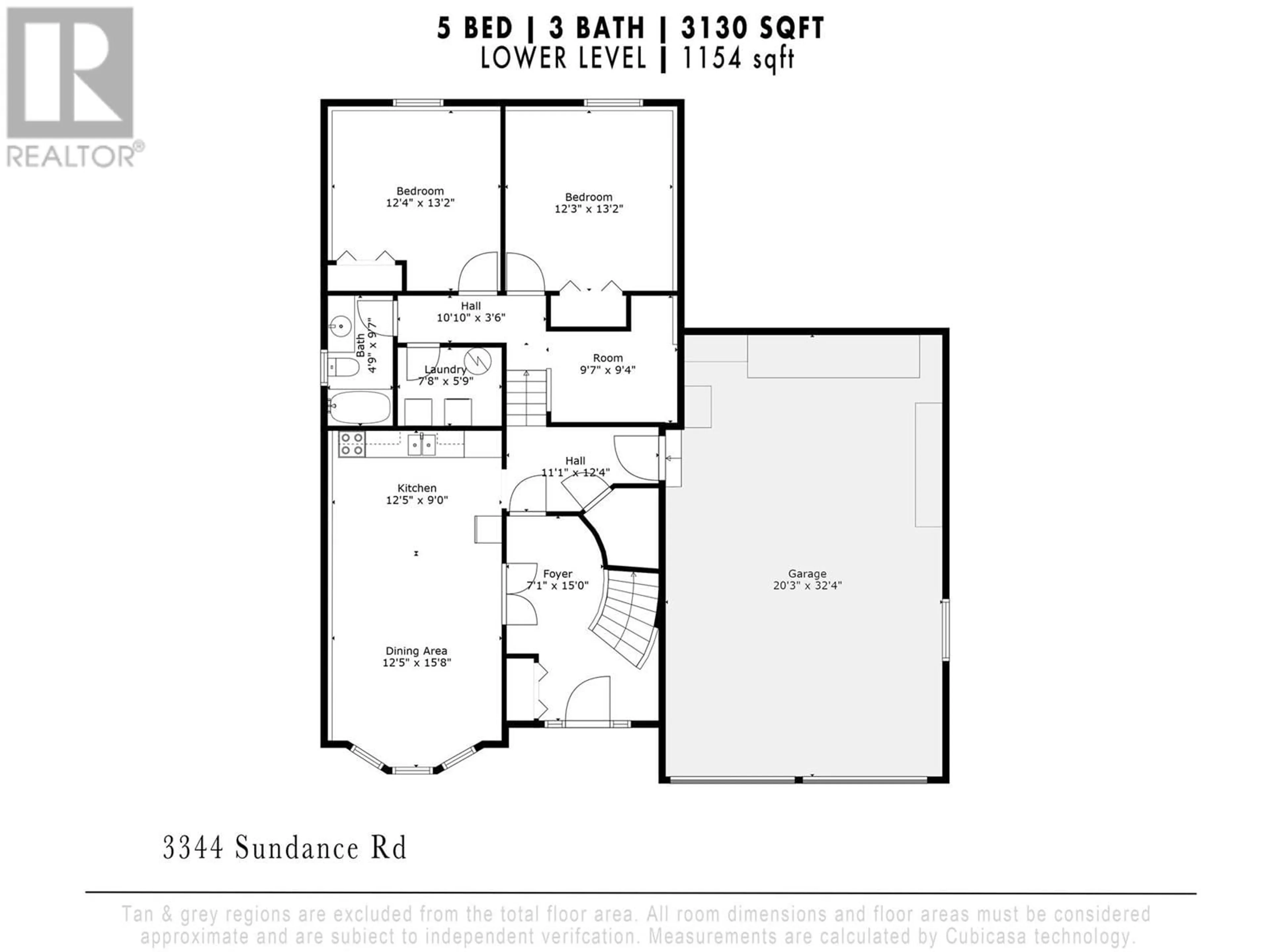 Floor plan for 3344 Sundance Drive, West Kelowna British Columbia V4T1S5