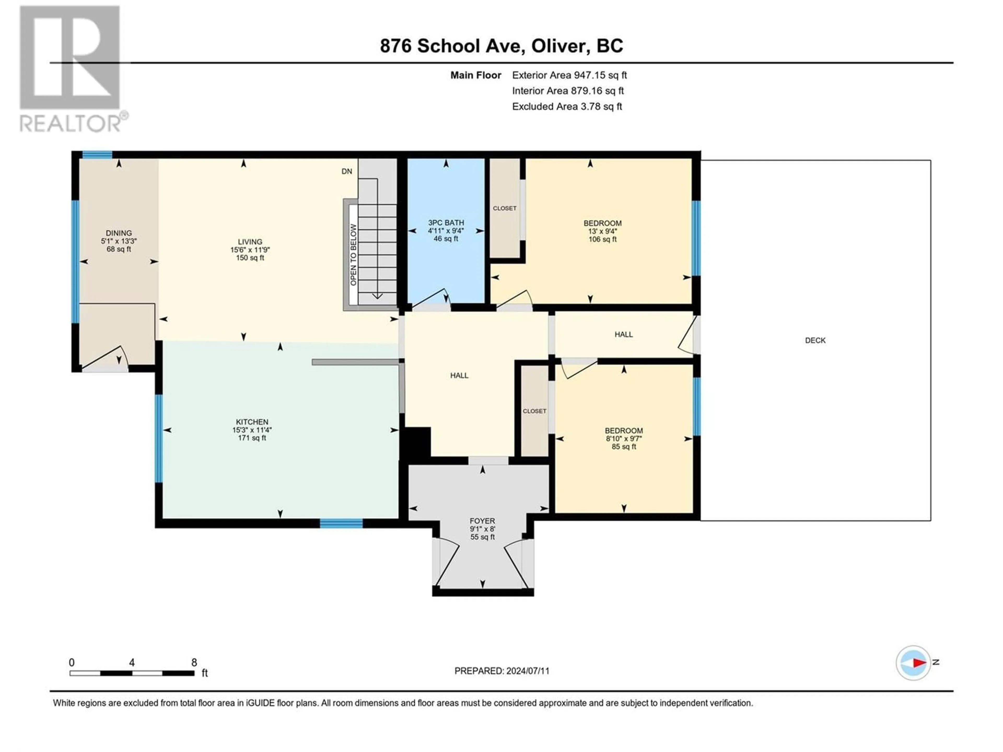 Floor plan for 876 School Avenue, Oliver British Columbia V0H1T0