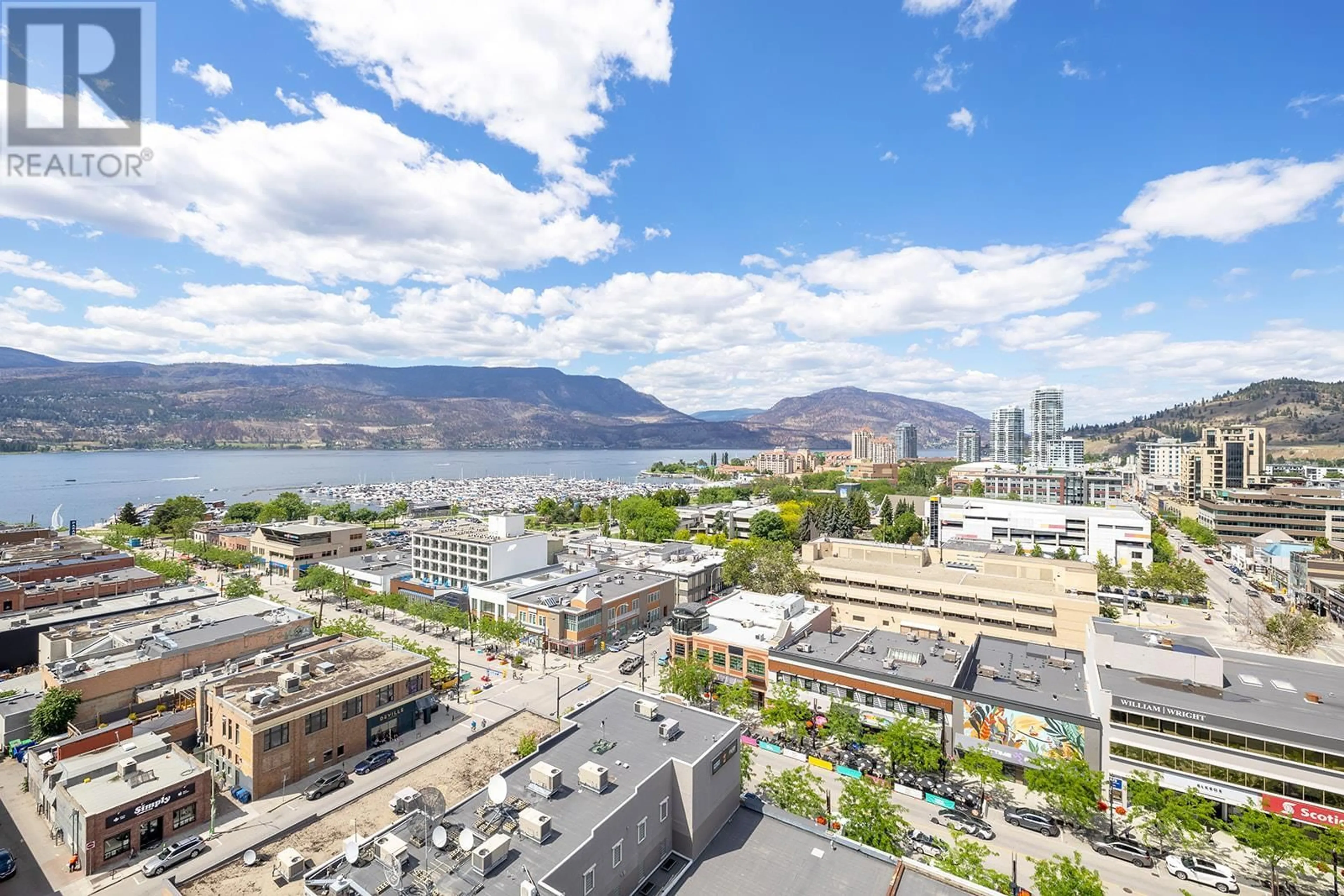 A pic from exterior of the house or condo, the view of lake or river for 1588 Ellis Street Unit# 1509, Kelowna British Columbia V1Y2A6