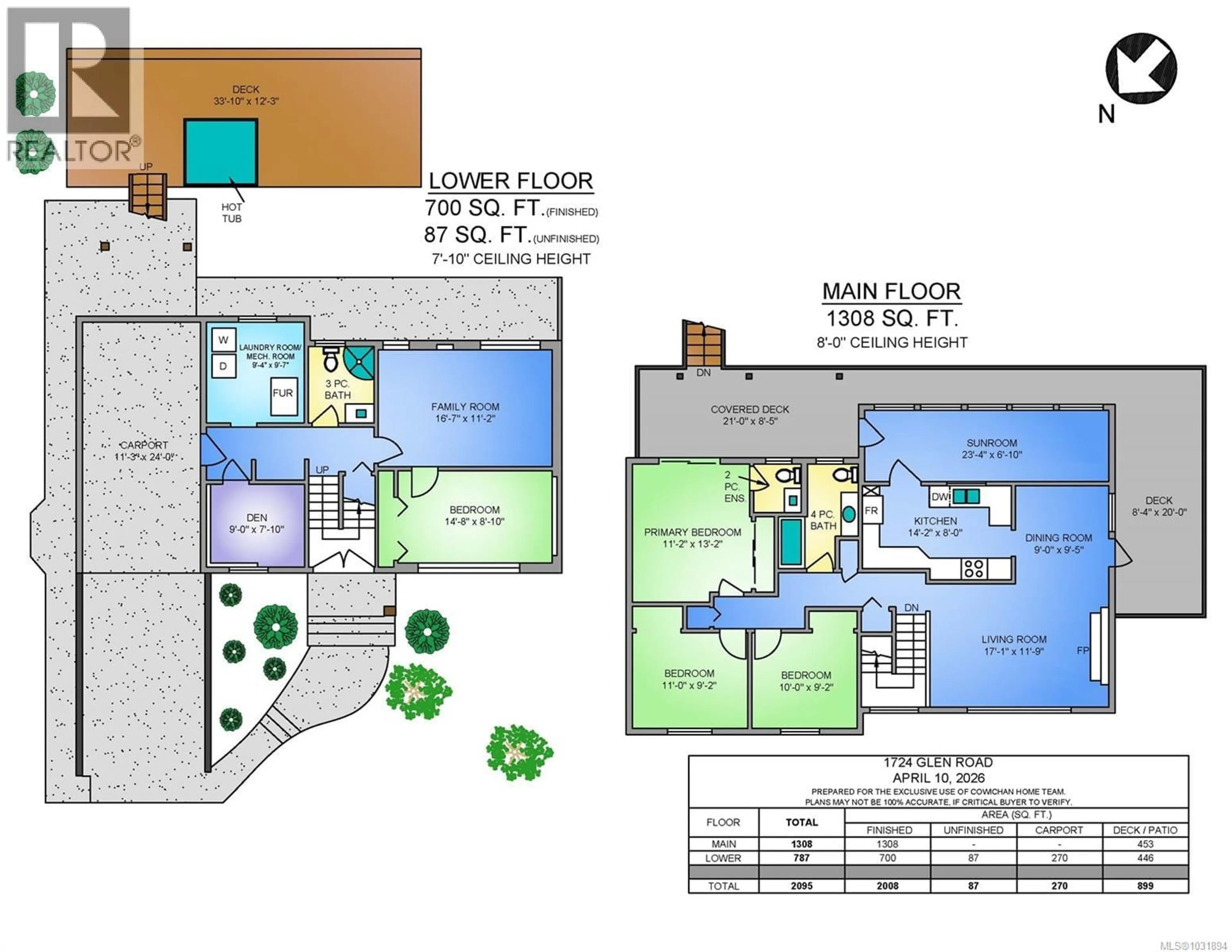 Floor plan for 1724 GLEN ROAD, Cowichan Bay British Columbia V0R1N1