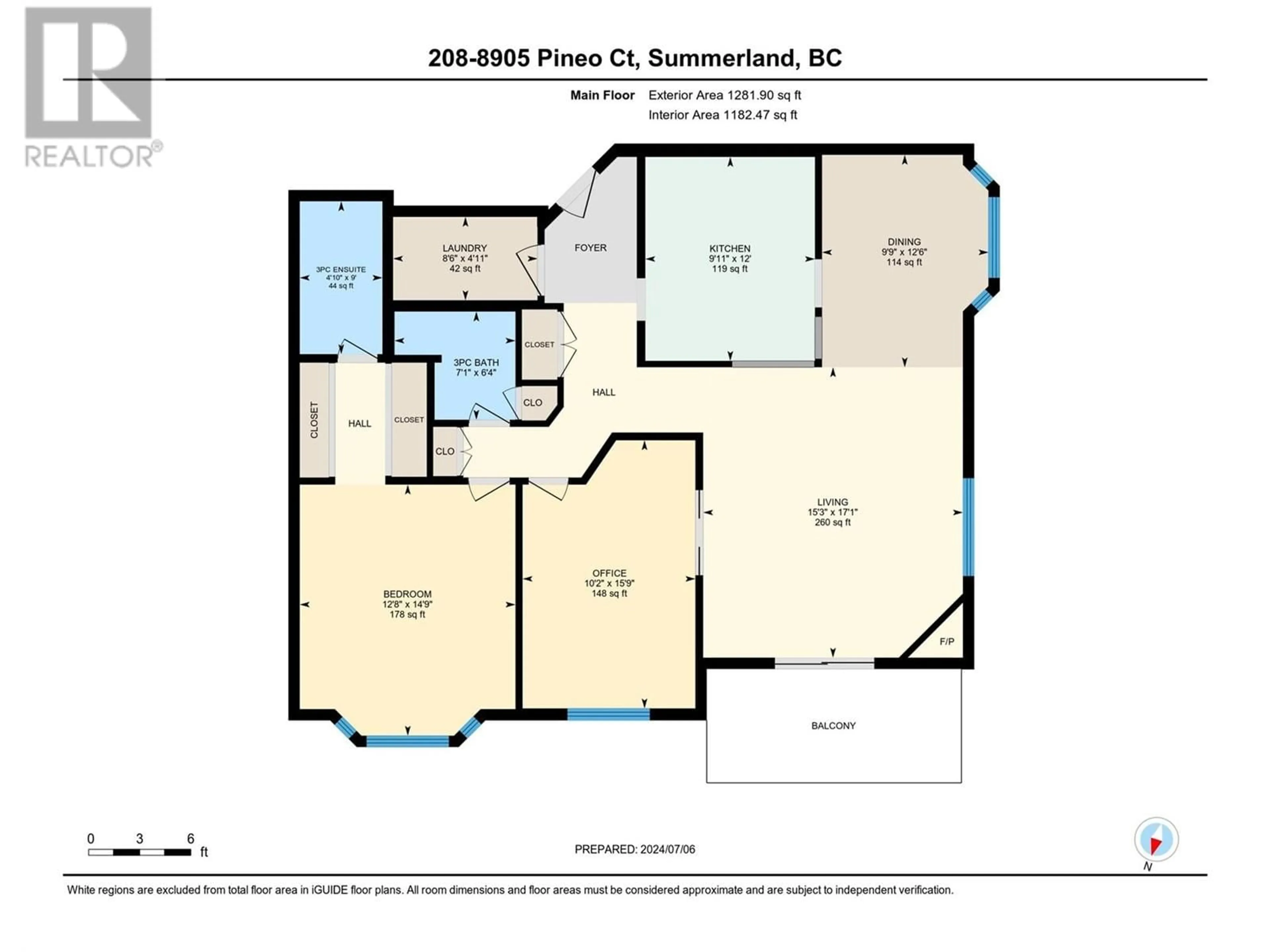 Floor plan for 8905 Pineo Court Unit# 208, Summerland British Columbia V0H1Z5