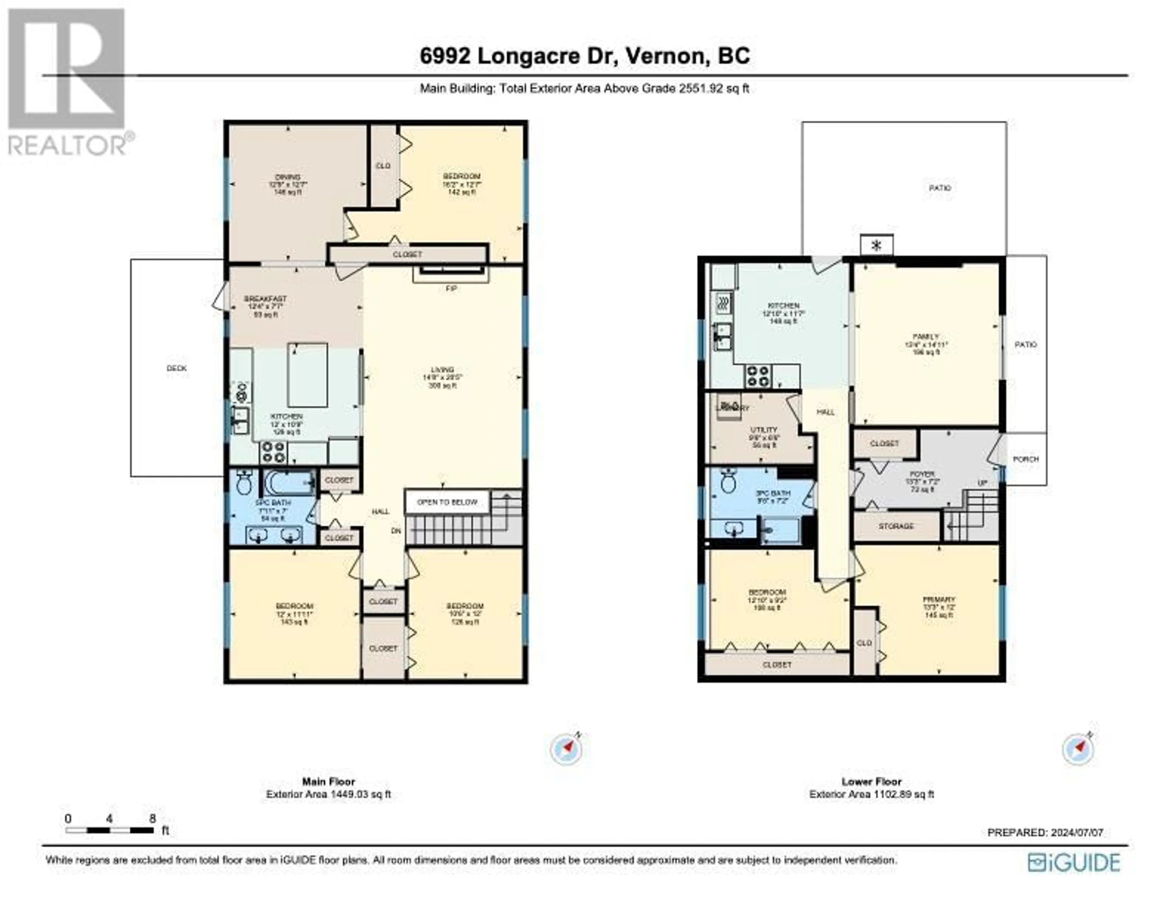 Floor plan for 6992 Longacre Drive, Vernon British Columbia V1H1H8