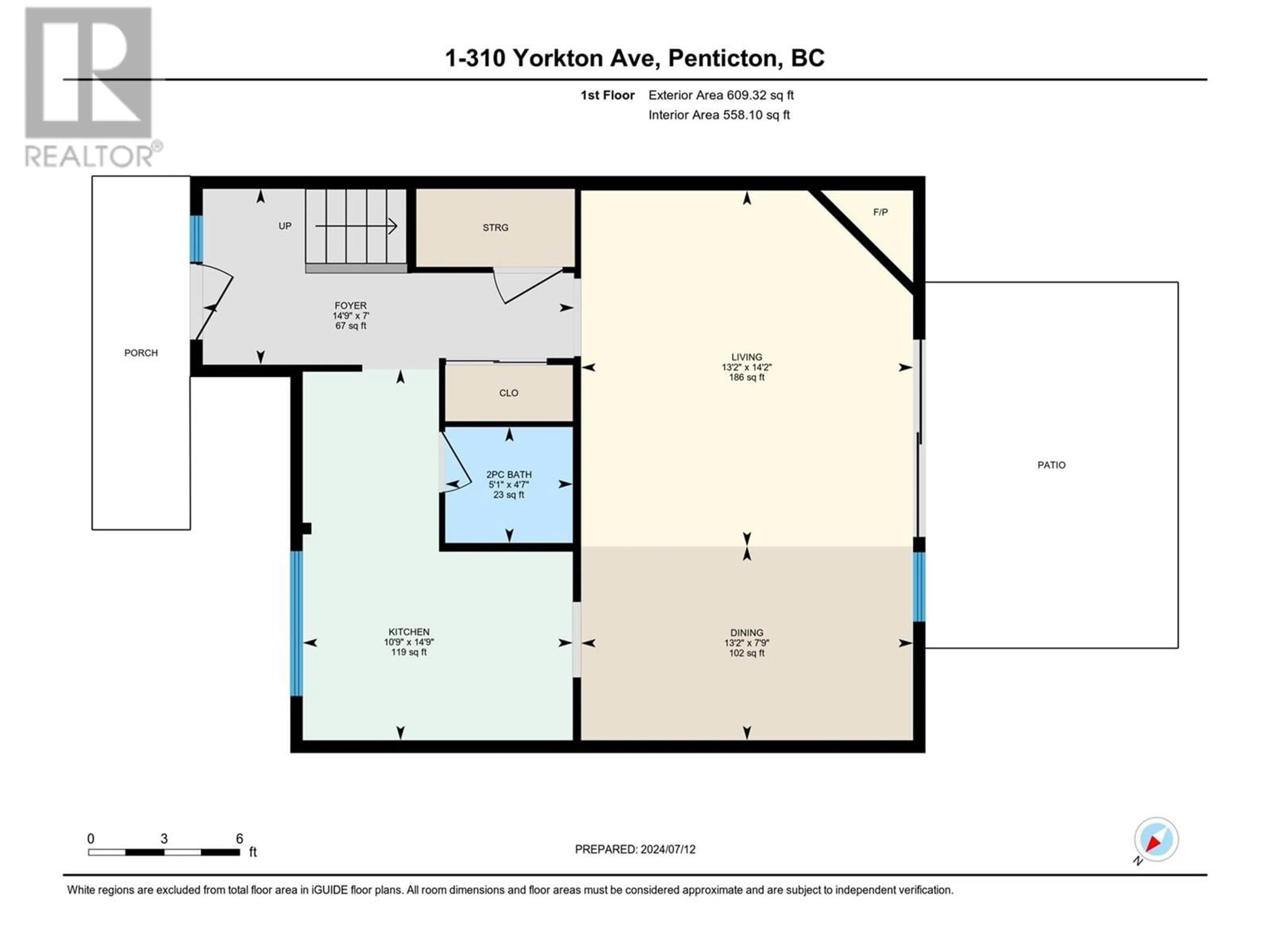 Floor plan for 310 Yorkton Avenue Unit# 1, Penticton British Columbia V2A6Z8