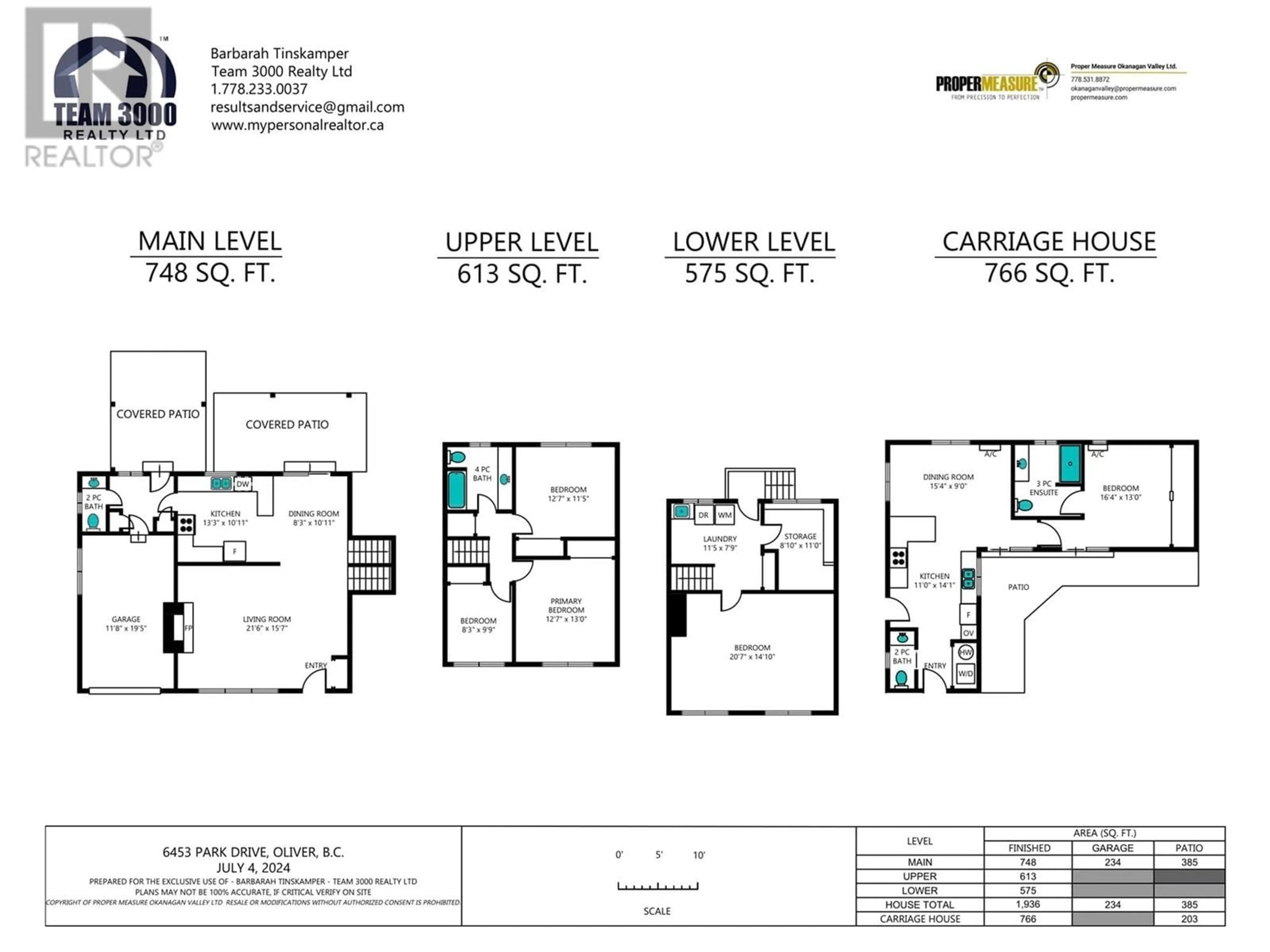 Floor plan for 6453 PARK DRIVE, Oliver British Columbia V0H1T3