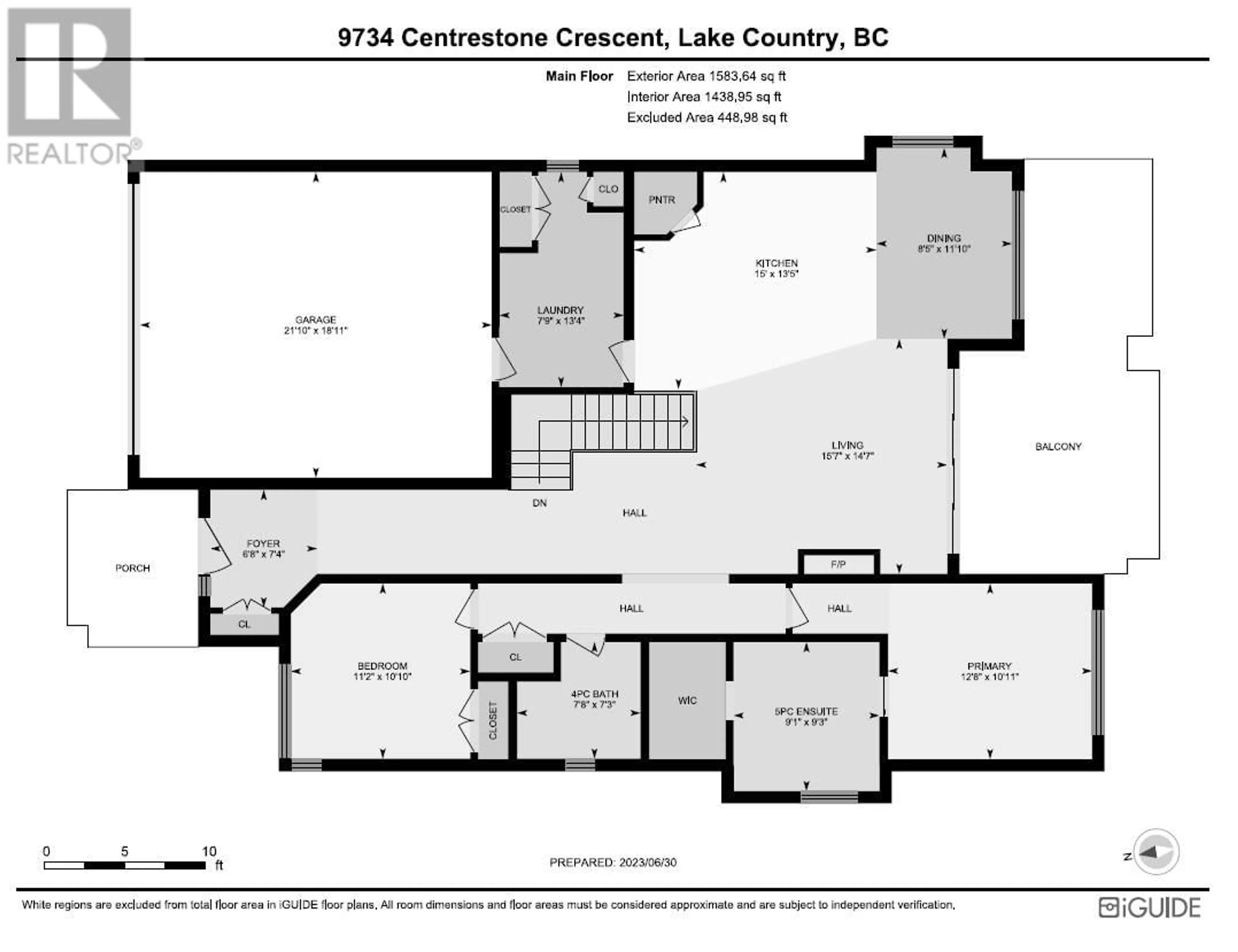 Floor plan for 9734 Centrestone Crescent, Lake Country British Columbia V4V0A5