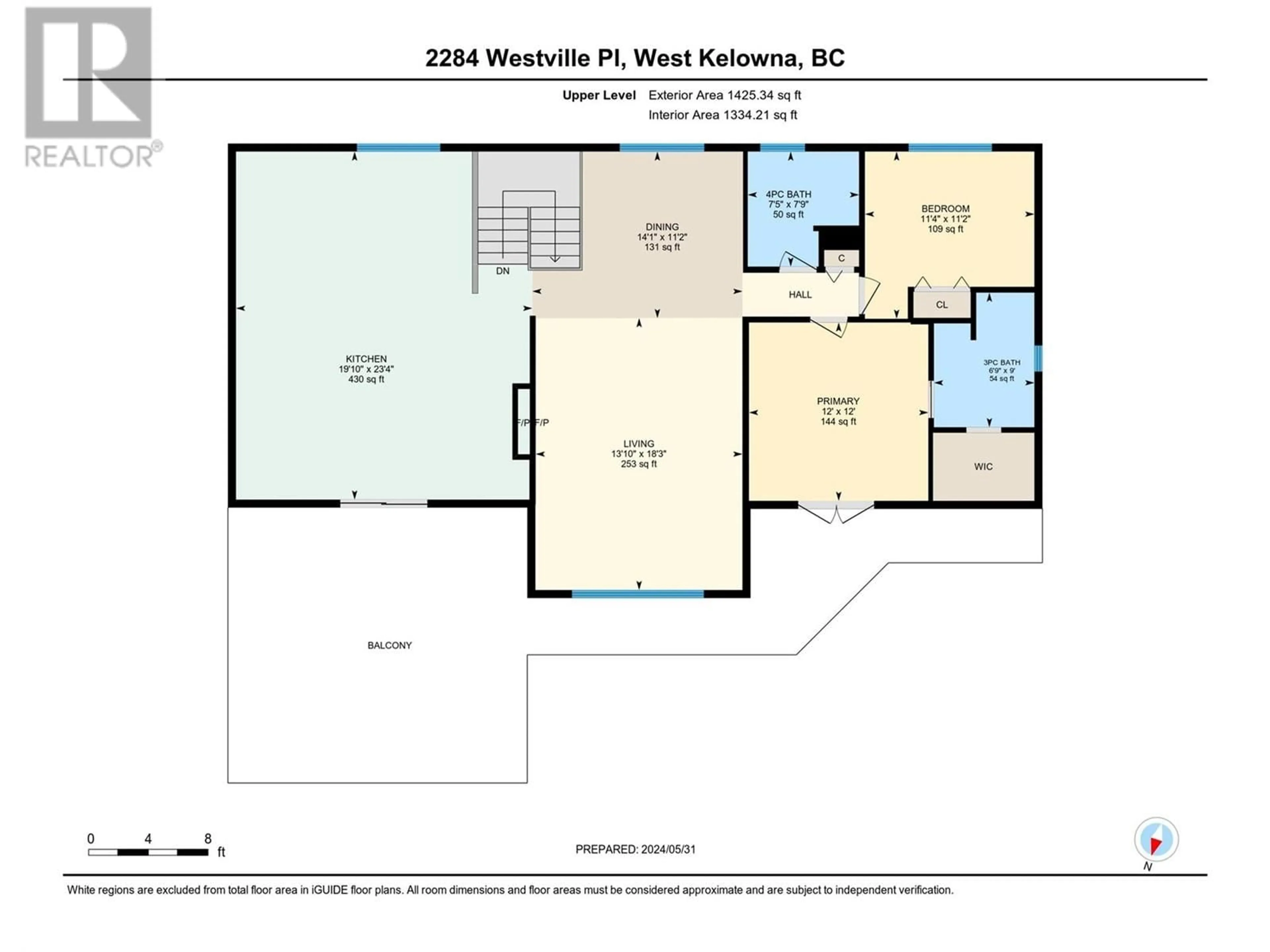 Floor plan for 2284 Westville Place, West Kelowna British Columbia V4T1S1