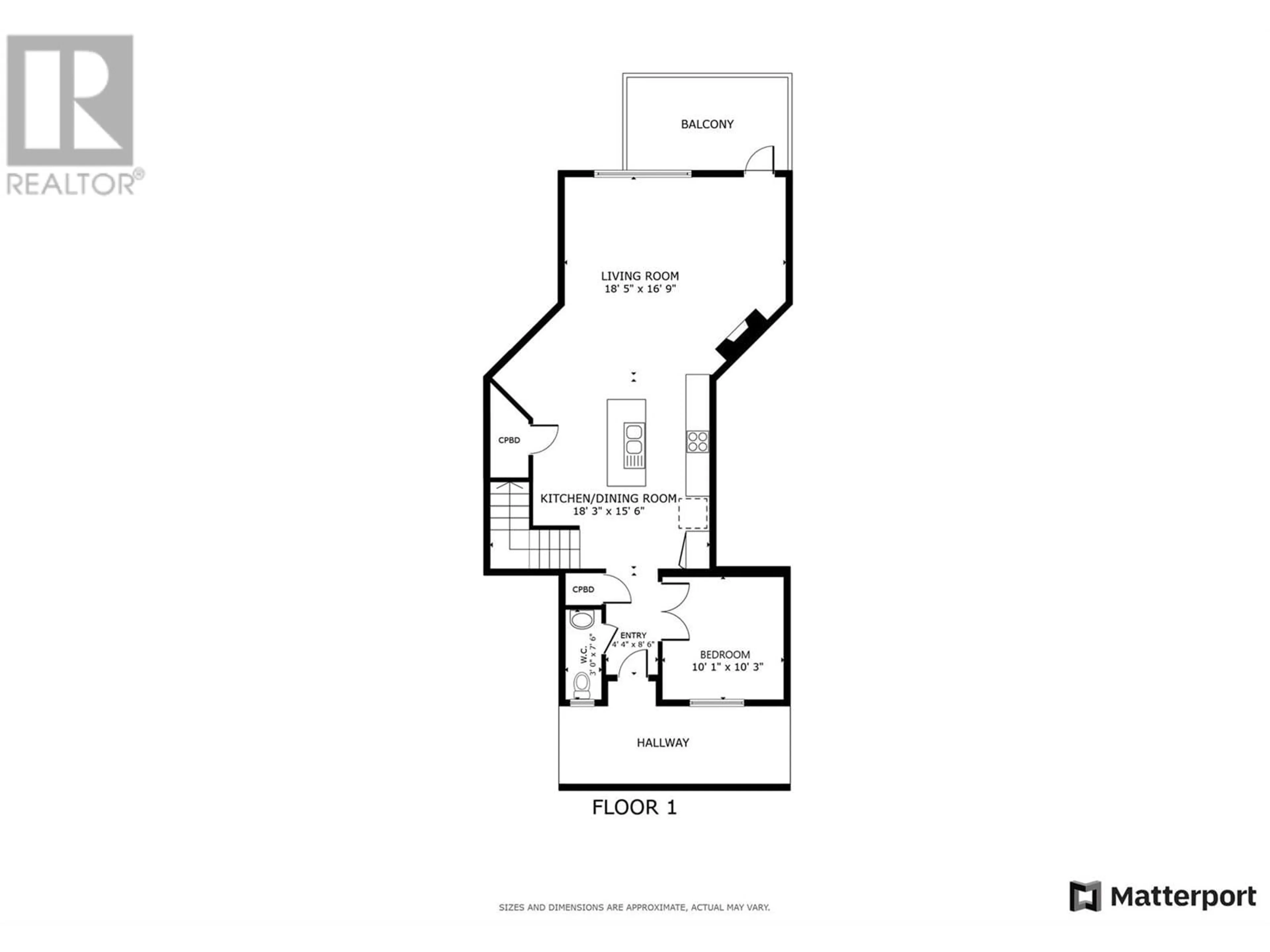 Floor plan for 4014 Pritchard Drive Unit# 1303, West Kelowna British Columbia V4T1X2