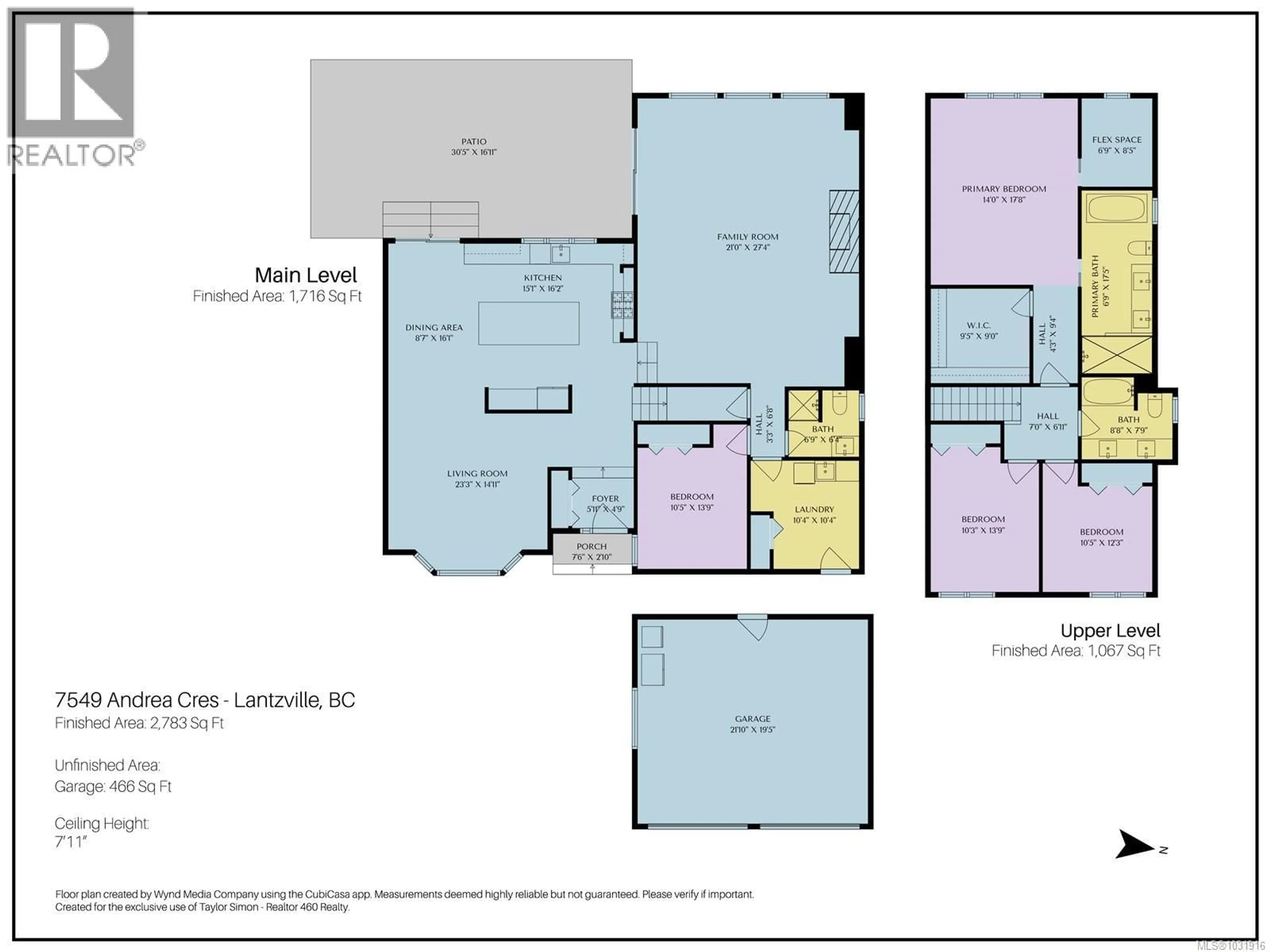 Floor plan for 7549 ANDREA CRESCENT, Lantzville British Columbia V0R2H0