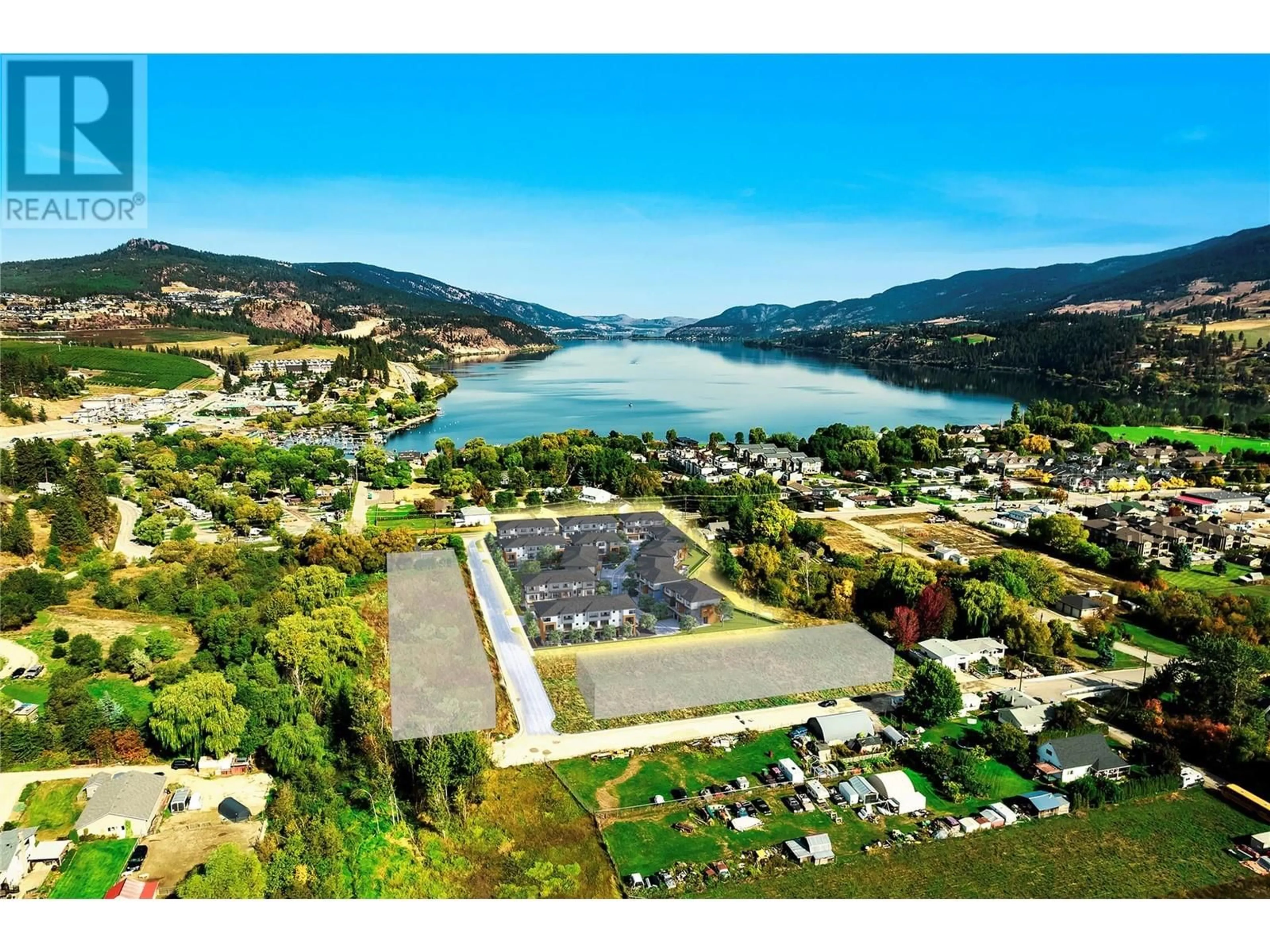 A pic from outside/outdoor area/front of a property/back of a property/a pic from drone, water/lake/river/ocean view for 16 - 11451 ETHERIDGE ROAD, Lake Country British Columbia V4V0C3