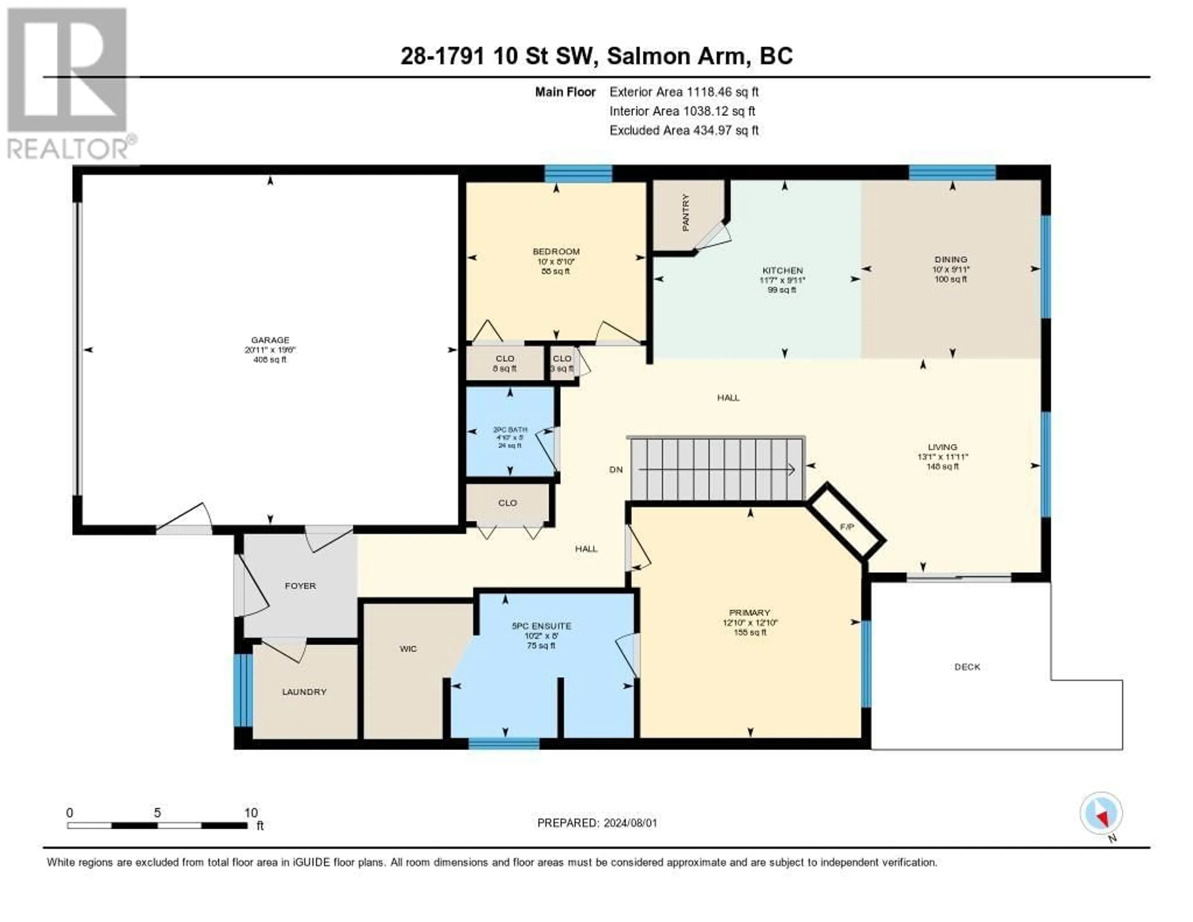 Floor plan for 1791 10 Street SW Unit# 28, Salmon Arm British Columbia V1E0E9