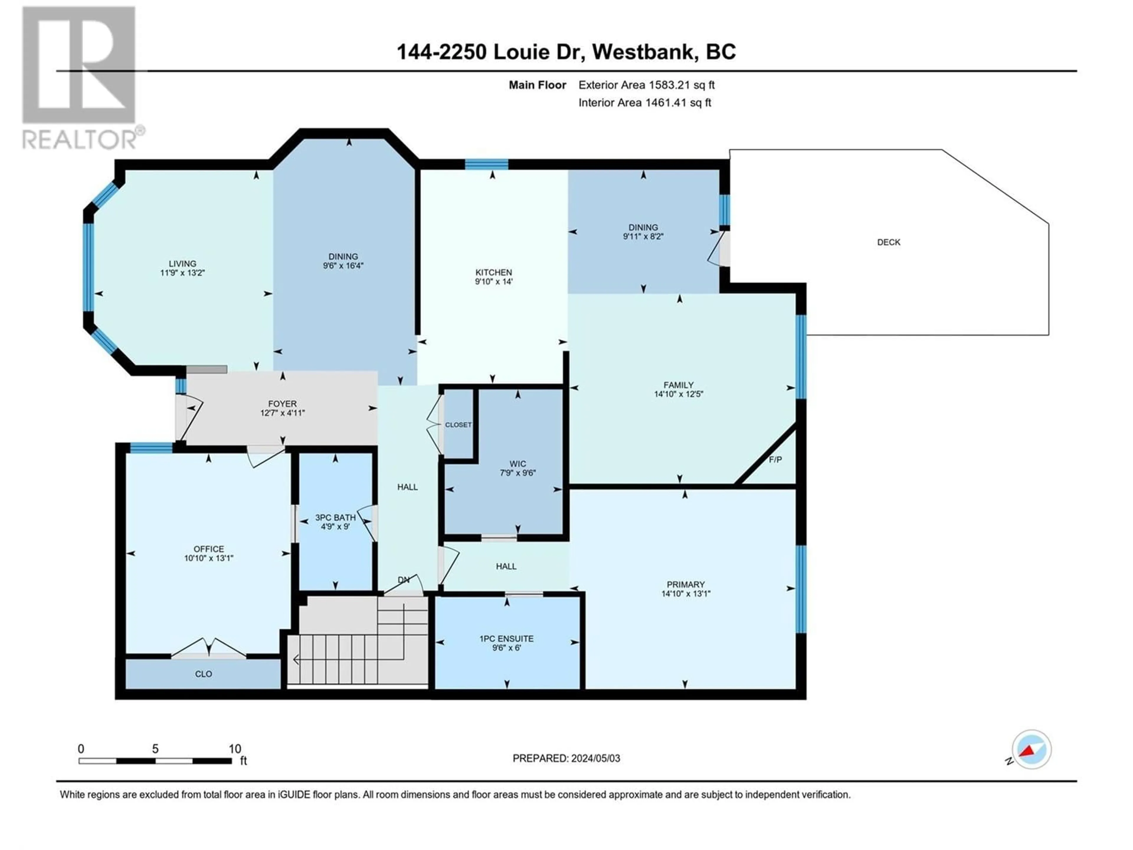 Floor plan for 2250 Louie Drive Unit# 144, Westbank British Columbia V4T2M6