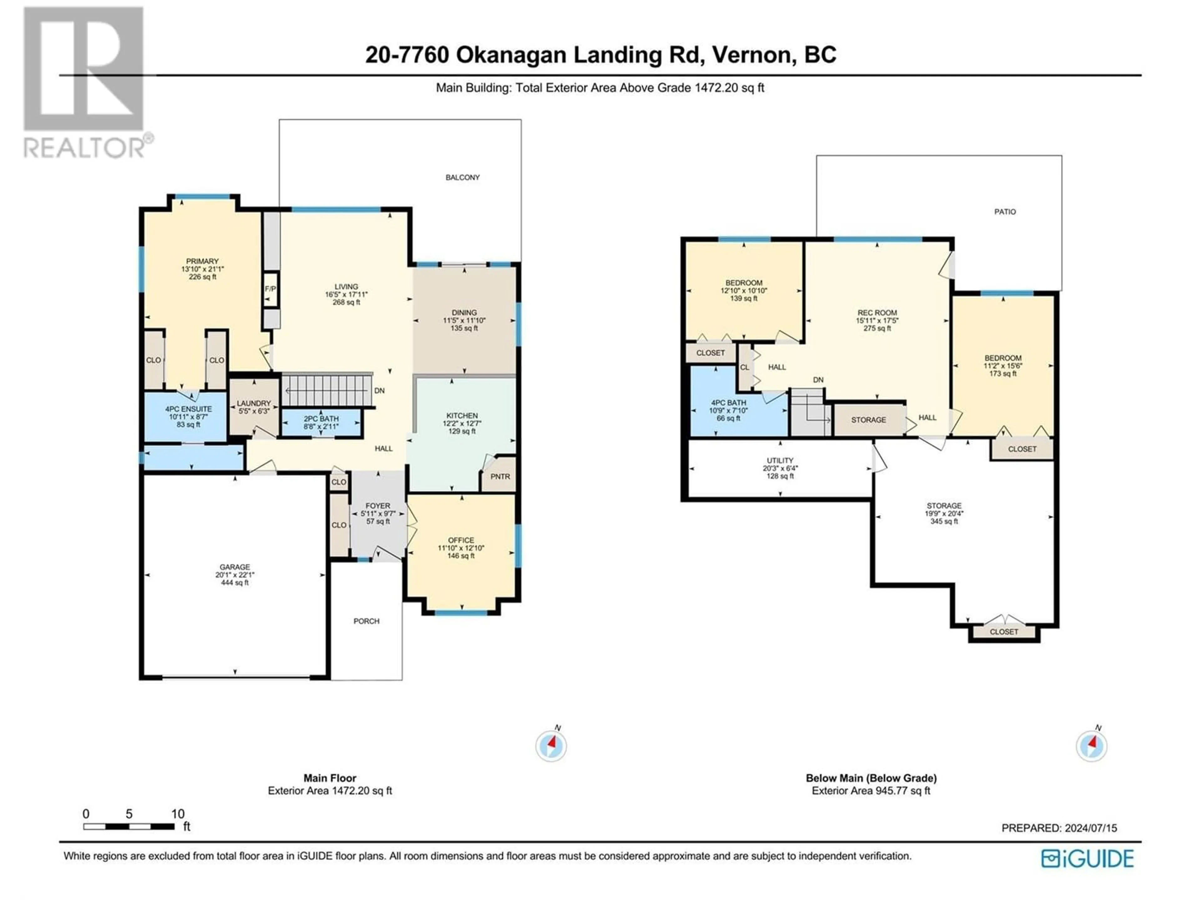 Floor plan for 7760 Okanagan Landing Road Unit# 20, Vernon British Columbia V1H1Z4