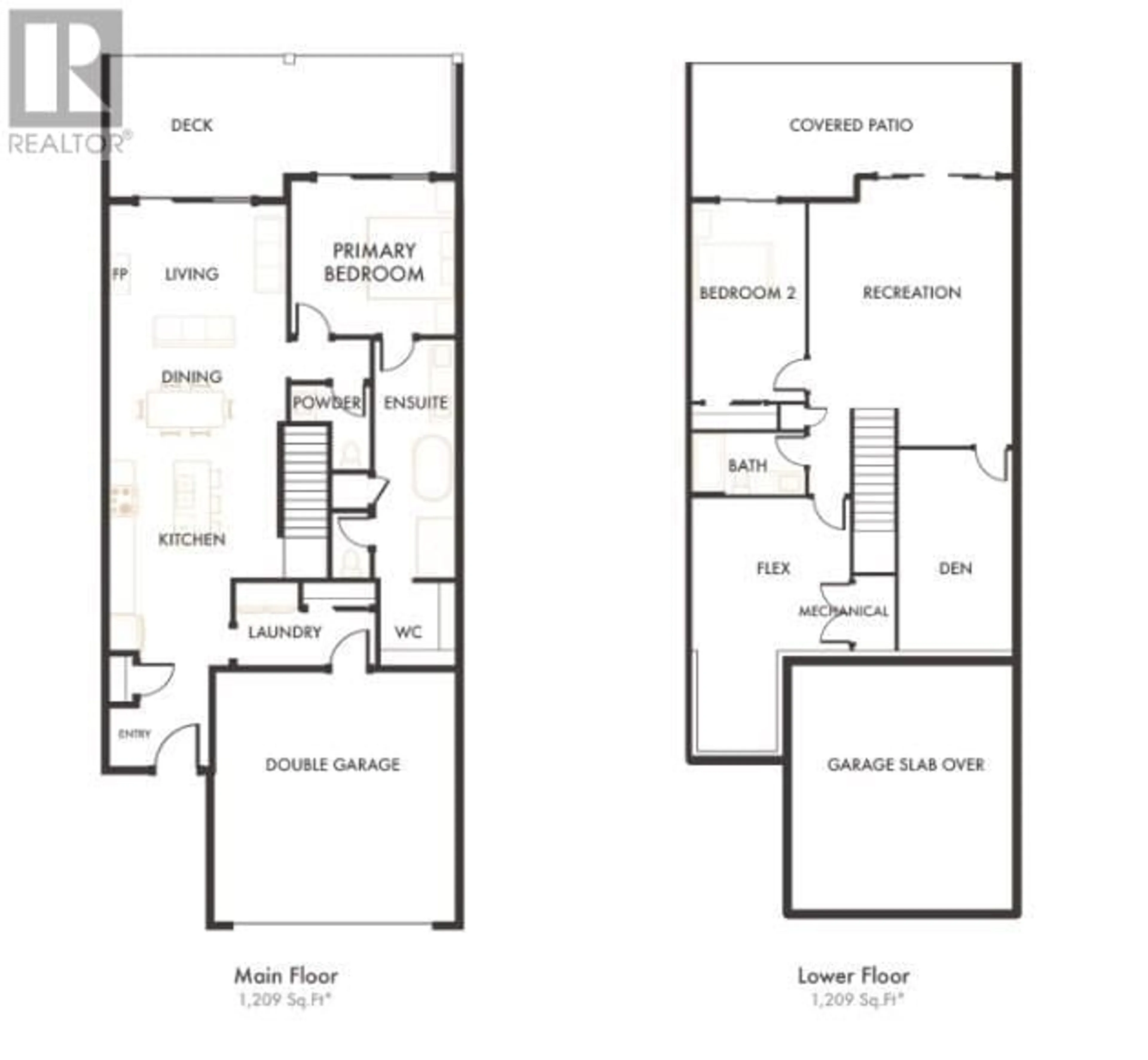 Floor plan for 2835 Canyon Crest Drive Unit# 2, West Kelowna British Columbia V4T0E3