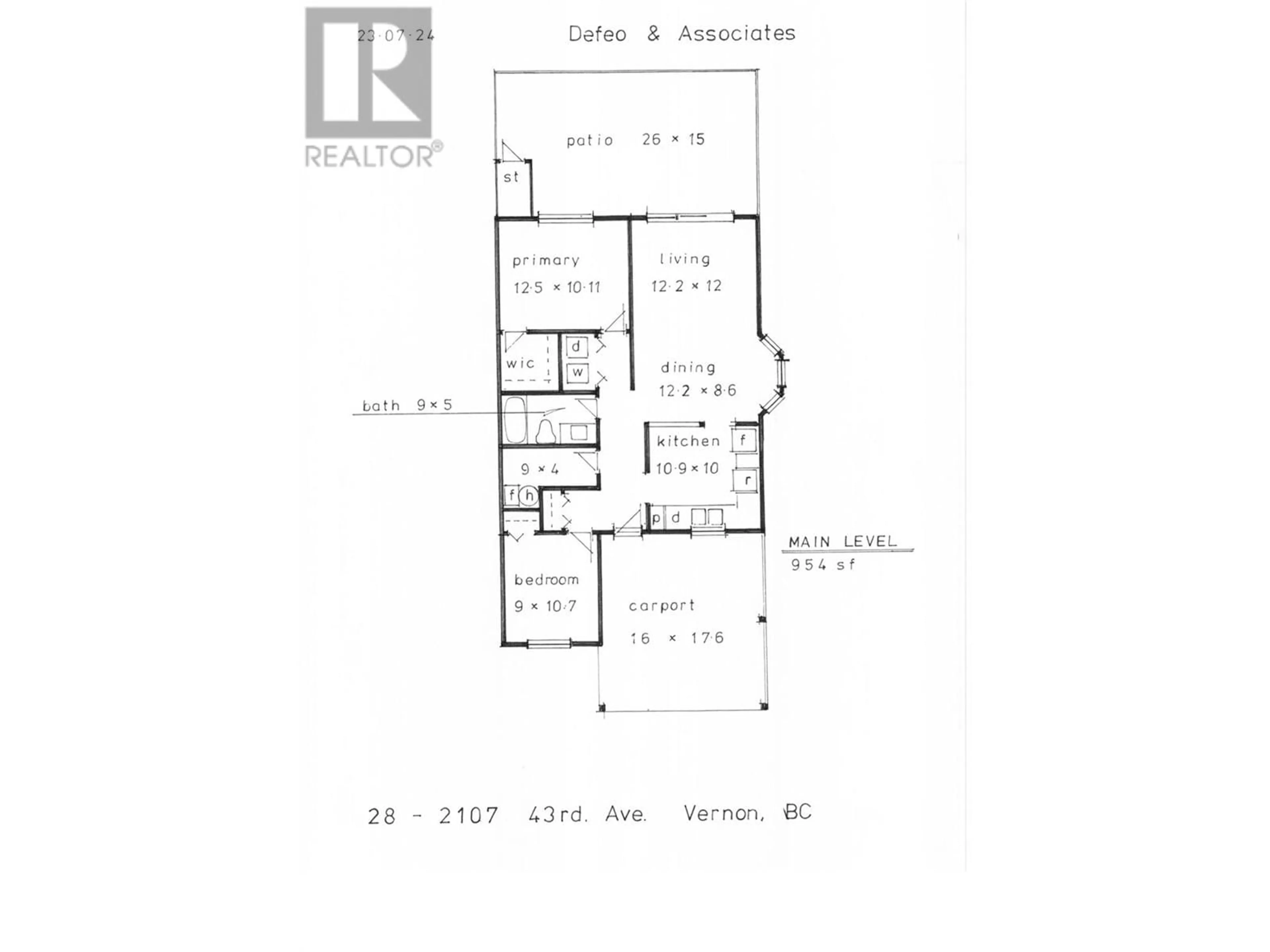 Floor plan for 2107 43 Avenue Unit# 28, Vernon British Columbia V1T3K6