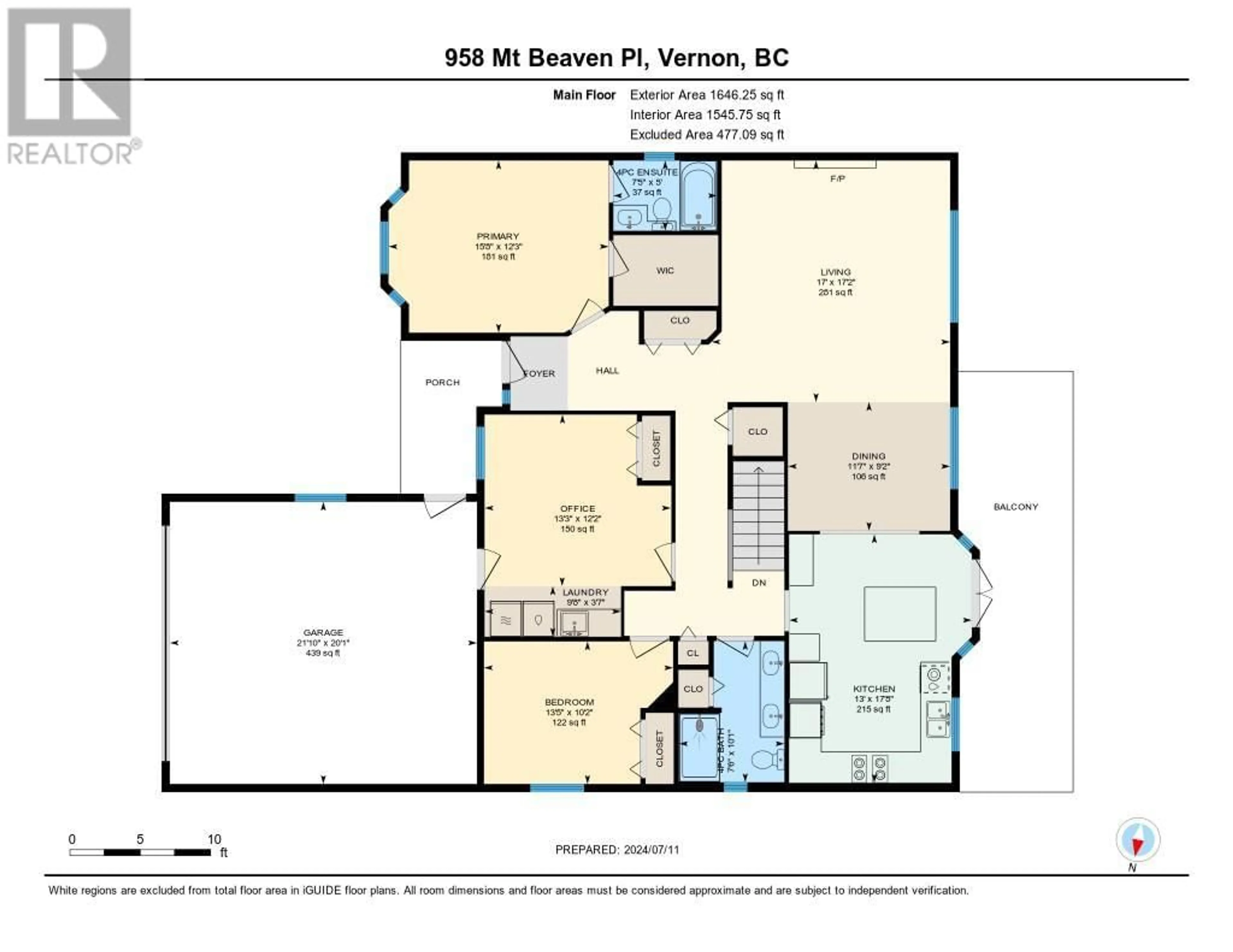Floor plan for 958 Mt Beaven Place, Vernon British Columbia V1B2Y8