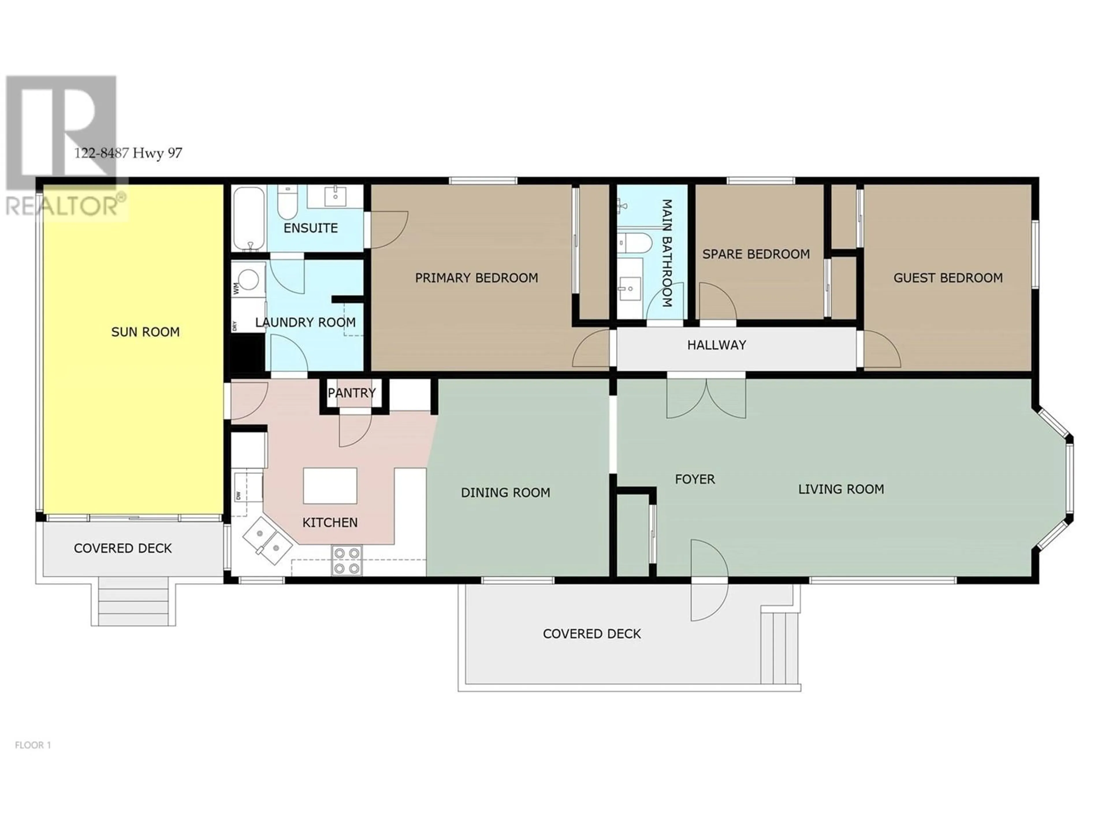 Floor plan for 8487 HWY 97 Unit# 122, Oliver British Columbia V0H1T2