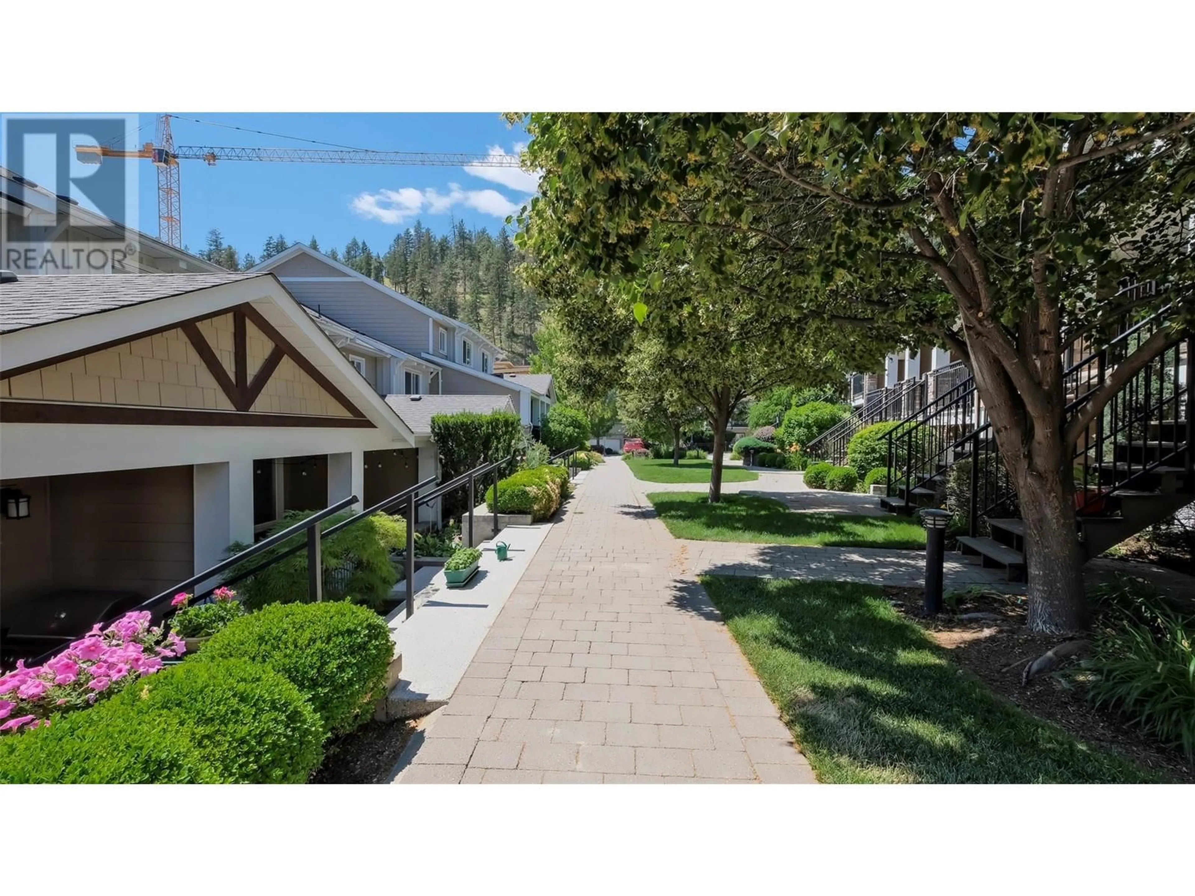 Patio, the street view for 600 Boynton Place Unit# 32 Lot# 50, Kelowna British Columbia V1V3B8