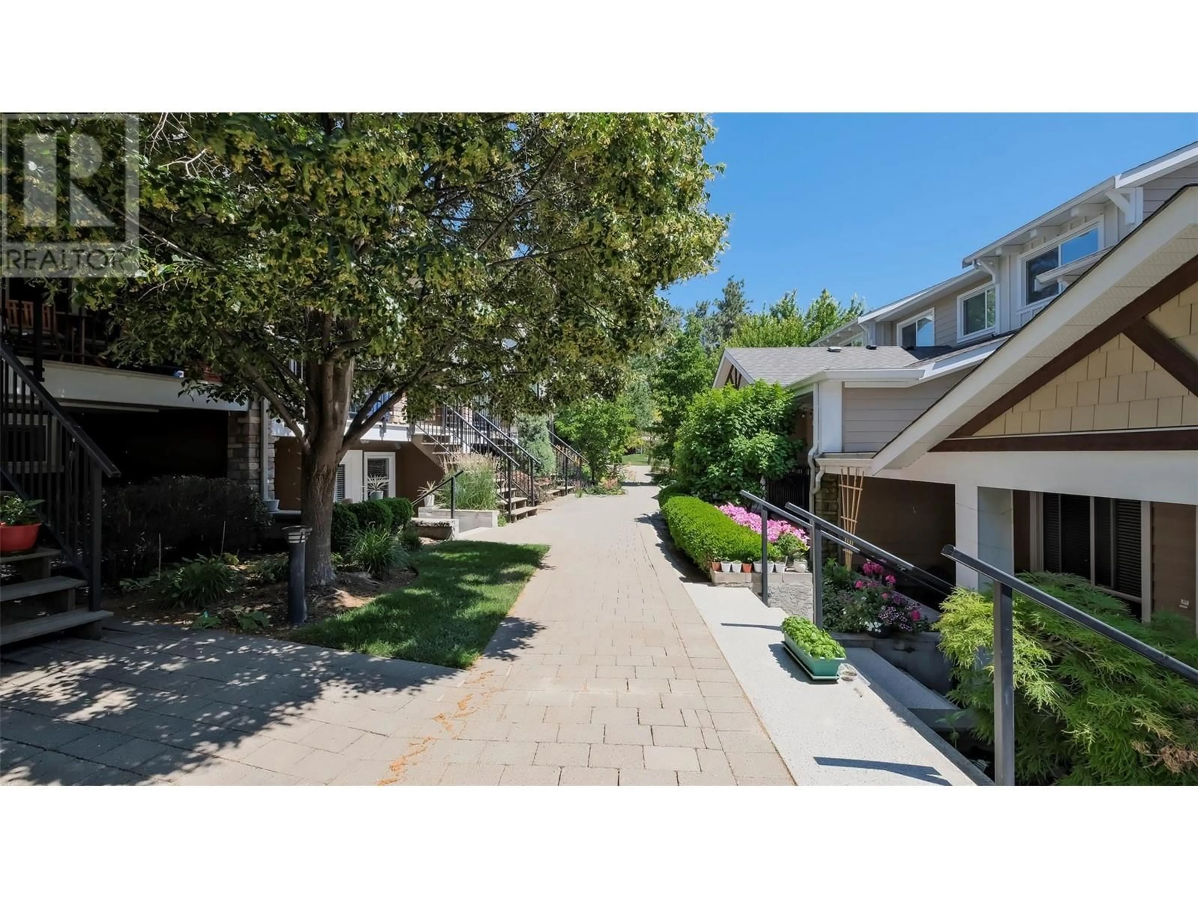 Patio, the street view for 600 Boynton Place Unit# 32 Lot# 50, Kelowna British Columbia V1V3B8