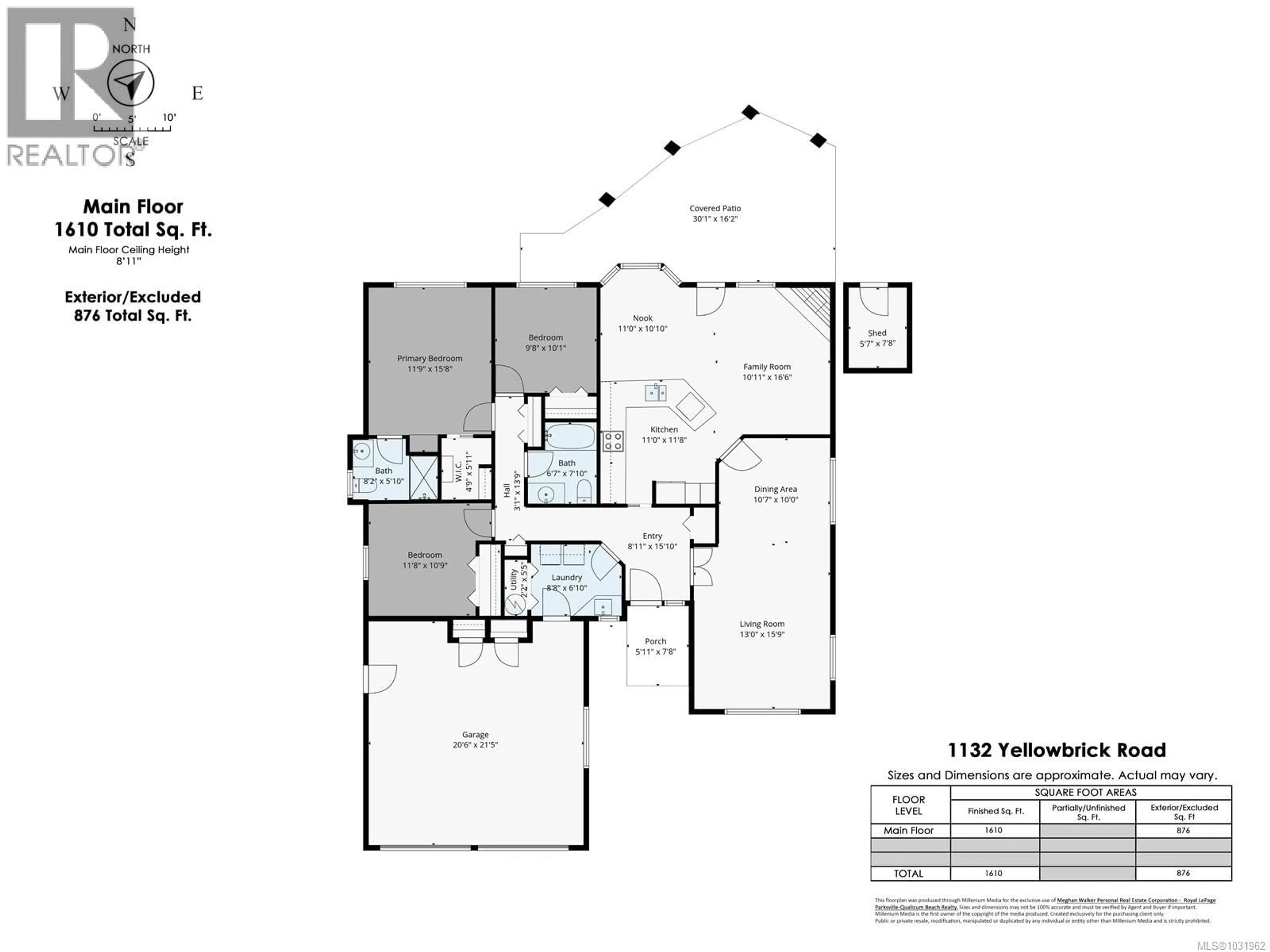 Floor plan for 1132 YELLOWBRICK ROAD, Parksville British Columbia V9P2K4