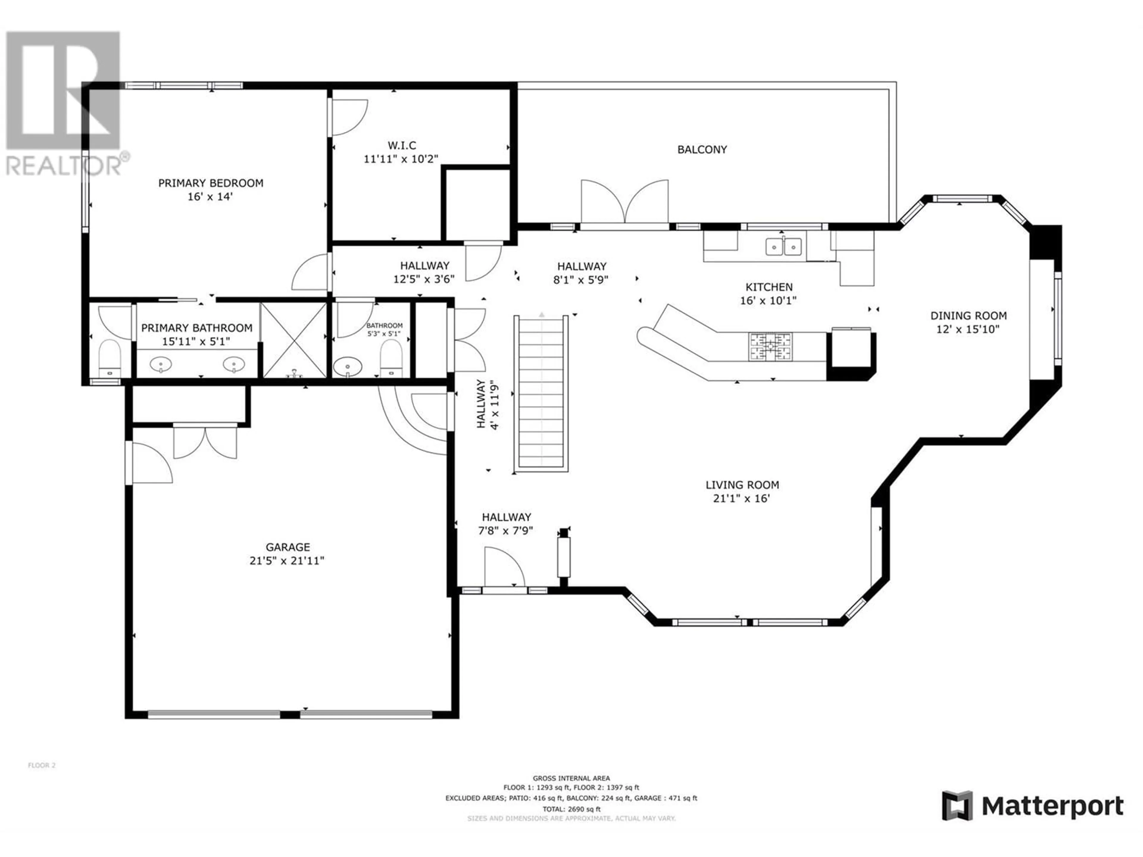 Floor plan for 8804 Mariposa Place, Coldstream British Columbia V1B2G6