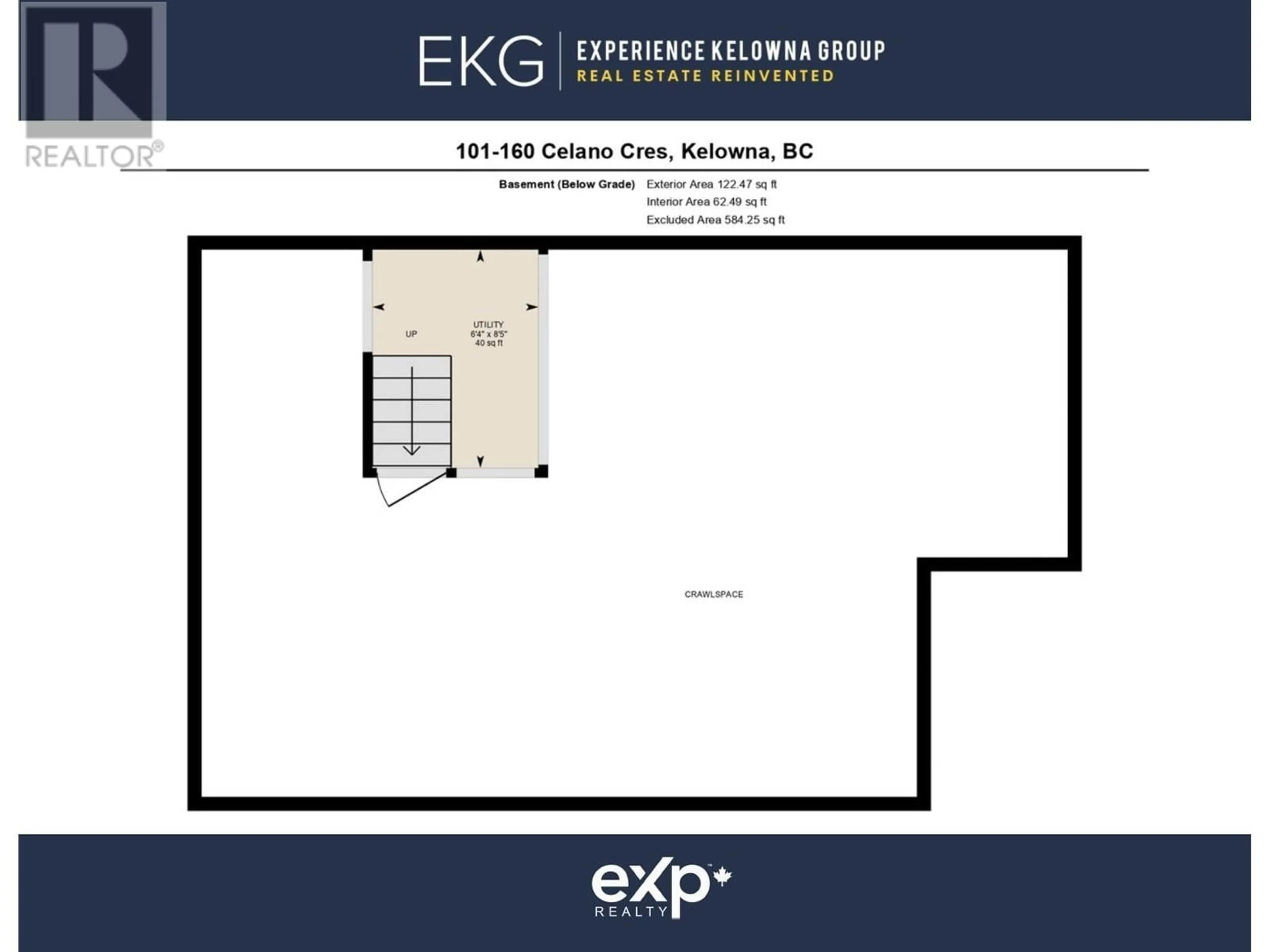 Floor plan for 160 Celano Crescent Unit# 101, Kelowna British Columbia V1V1X9