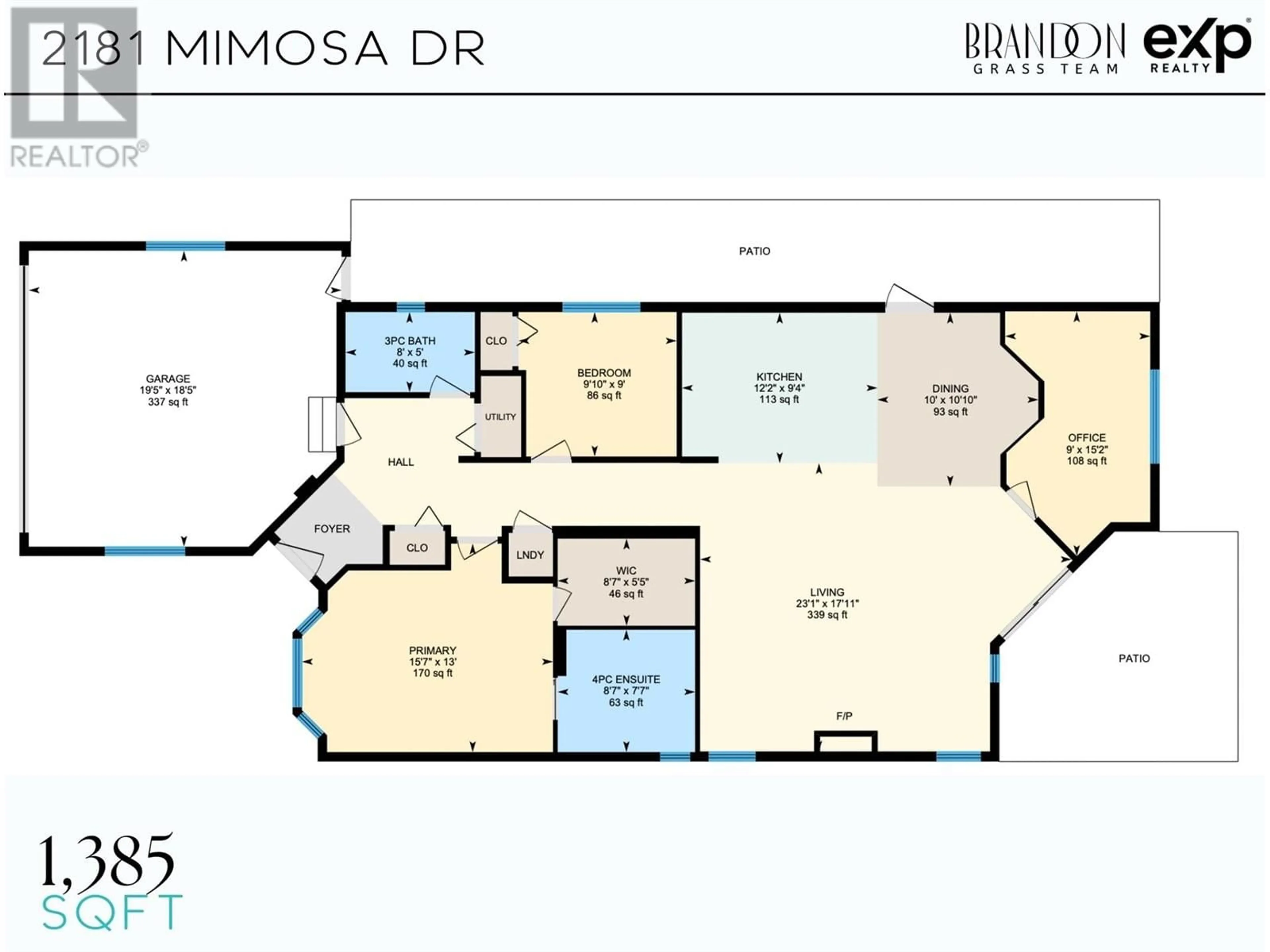 Floor plan for 2181 Mimosa Drive, Westbank British Columbia V4T3A5