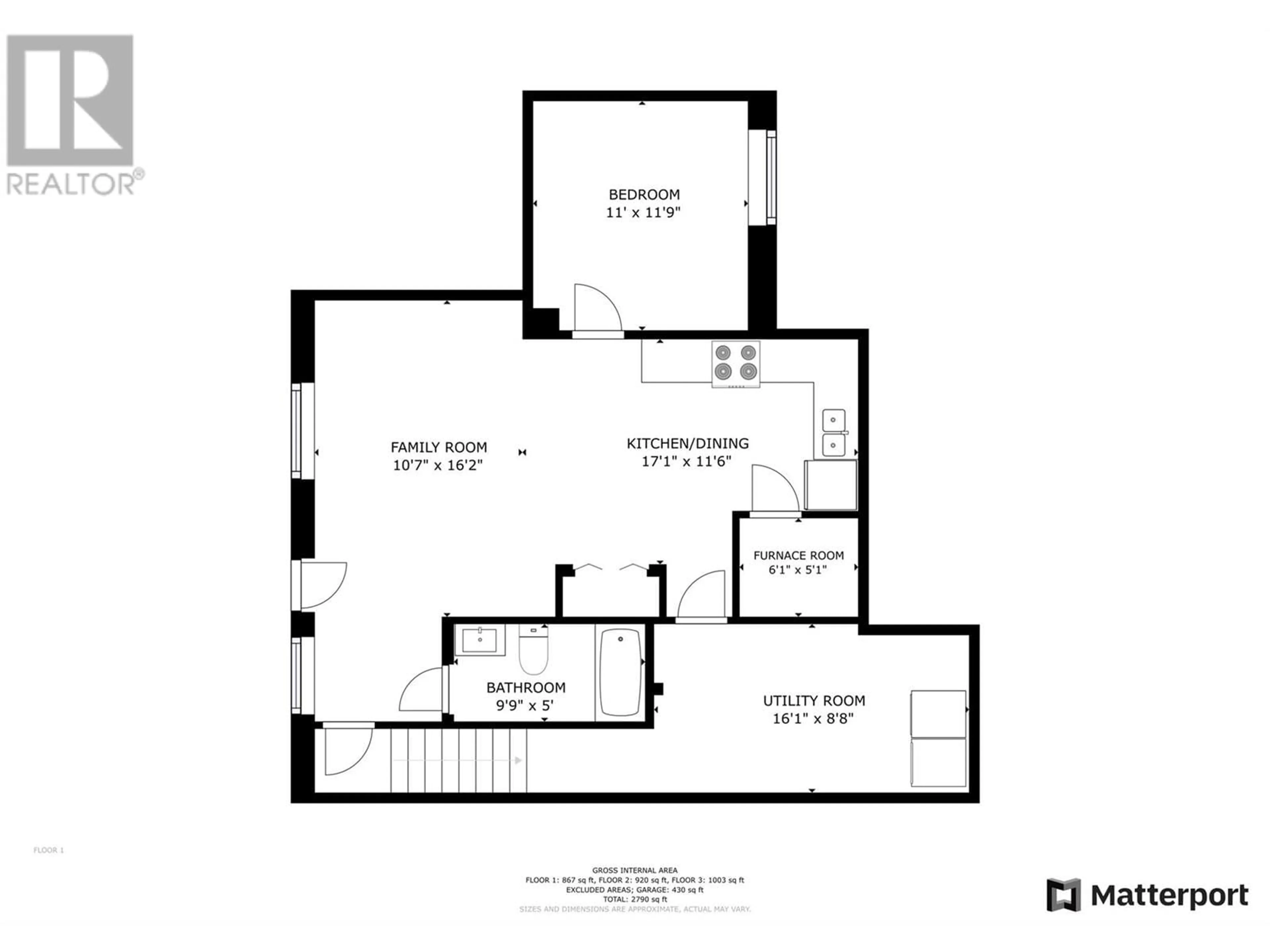 Floor plan for 1108 Phoenix Drive, Vernon British Columbia V1B3M4