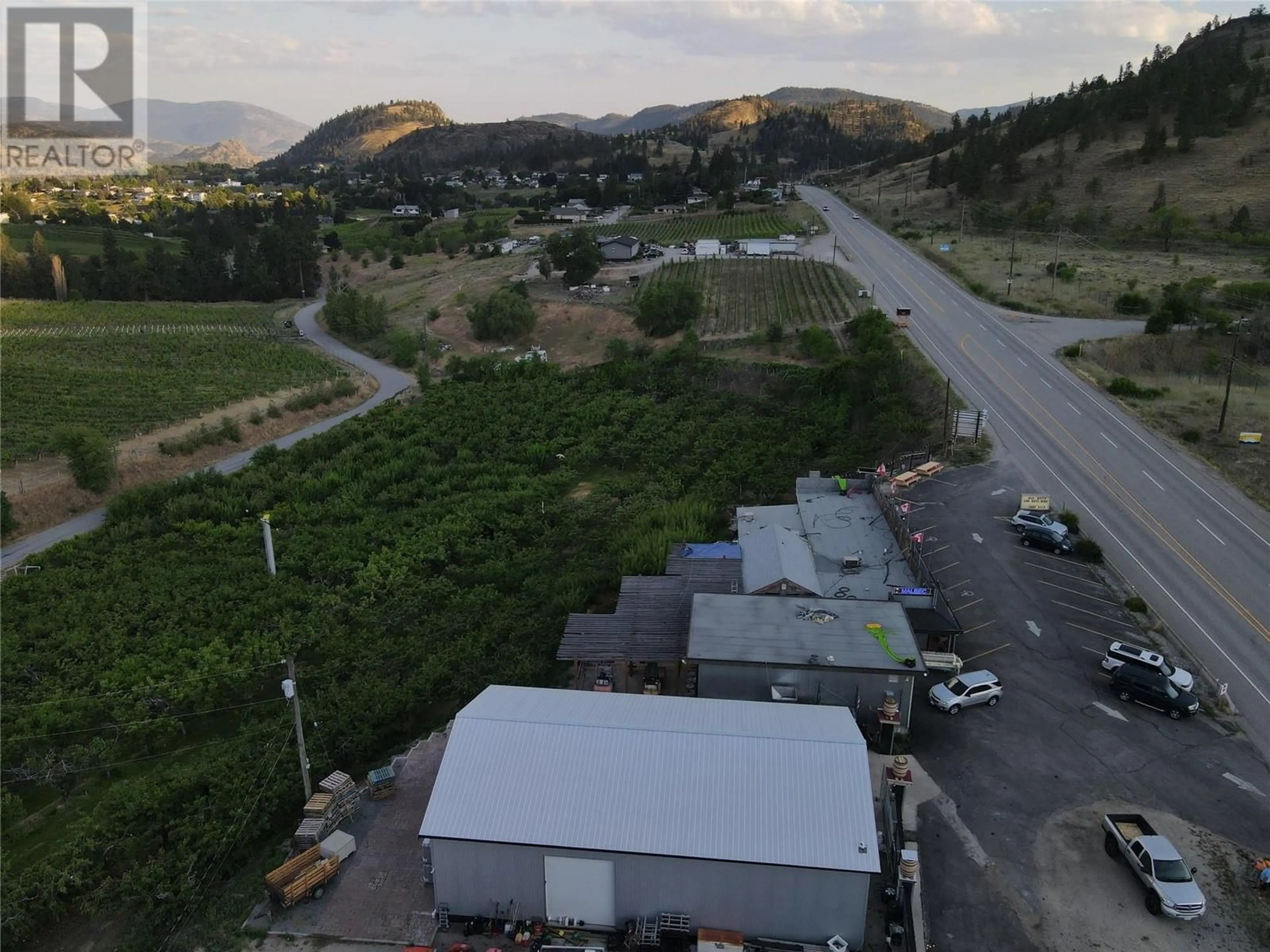 A pic from outside/outdoor area/front of a property/back of a property/a pic from drone, mountain view for 346 97 Highway, Kaleden British Columbia V0H1K0