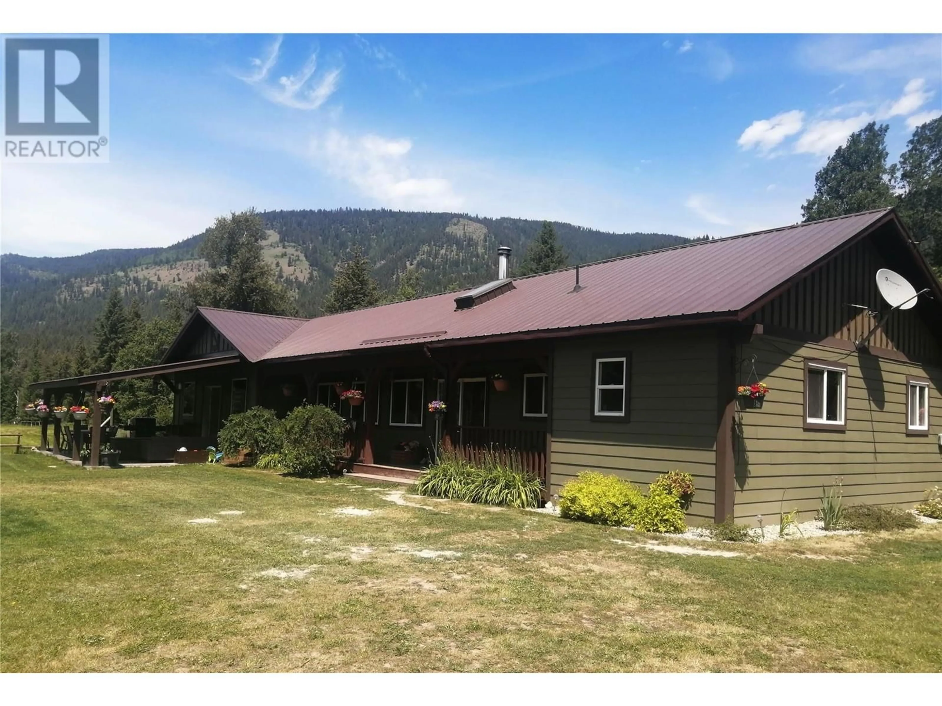 A pic from outside/outdoor area/front of a property/back of a property/a pic from drone, mountain view for 26 BYERS ROAD, Cherryville British Columbia V0E2G1