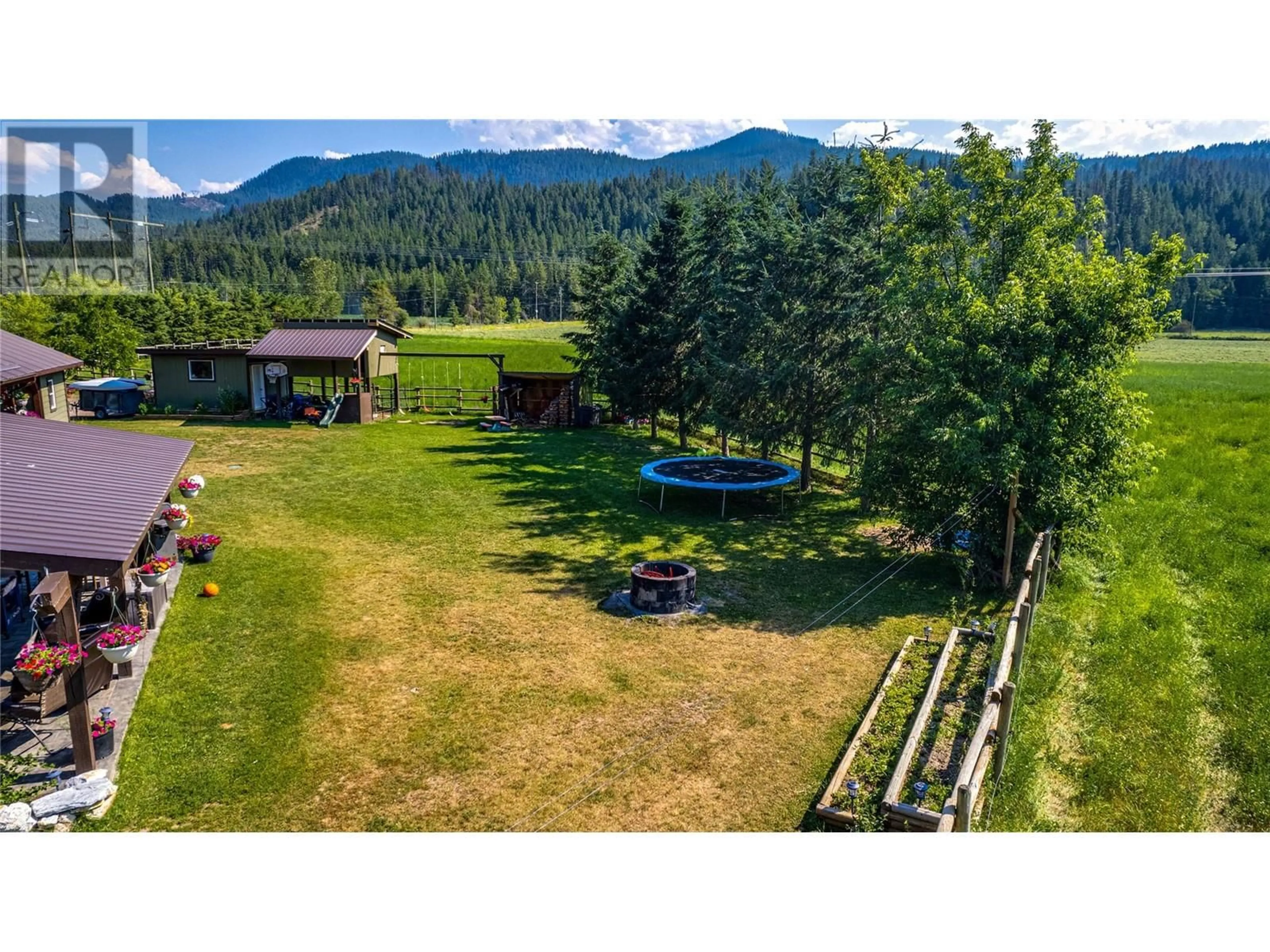 A pic from outside/outdoor area/front of a property/back of a property/a pic from drone, mountain view for 26 BYERS ROAD, Cherryville British Columbia V0E2G1