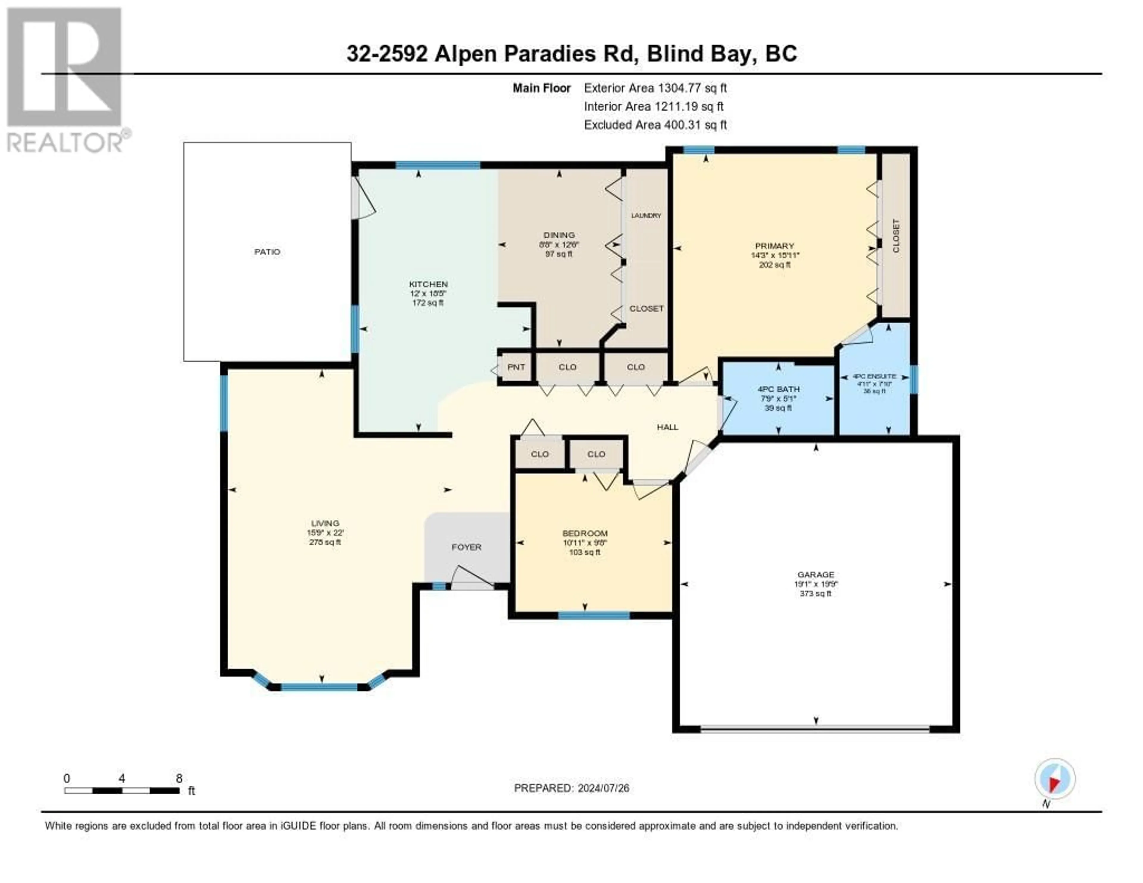 Floor plan for 2592 Alpen Paradies Road Unit# 32, Blind Bay British Columbia V0E1H1