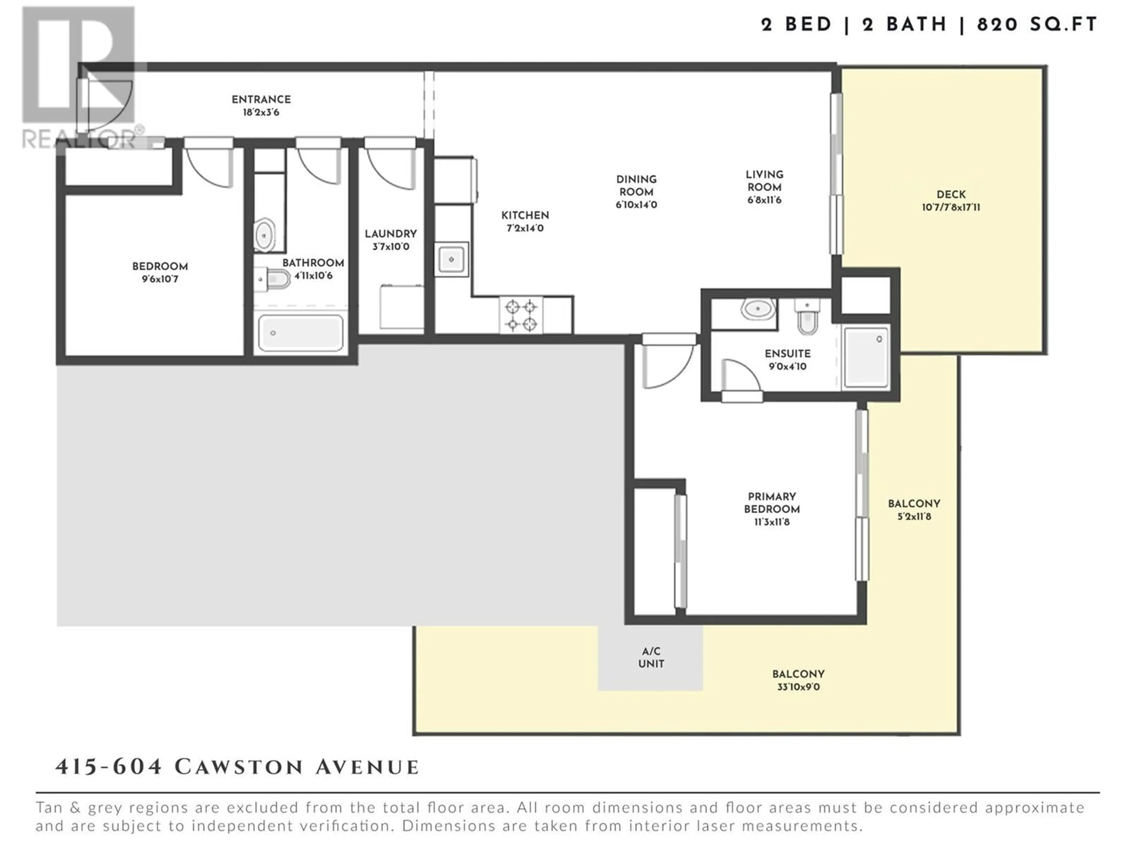 Floor plan for 604 Cawston Avenue Unit# 415, Kelowna British Columbia V1Y6Z4