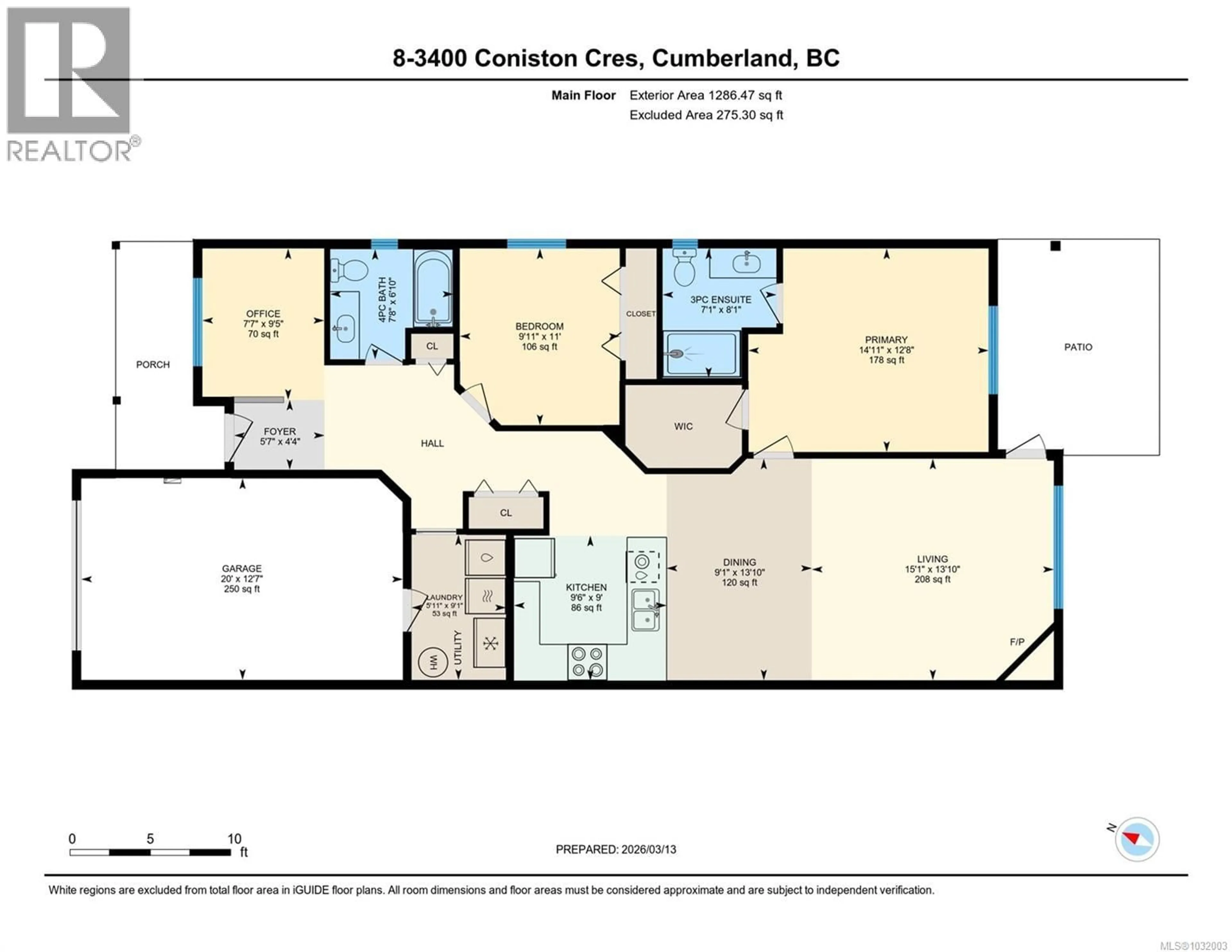 Floor plan for 8 - 3400 CONISTON CRESCENT, Cumberland British Columbia V0R1S0