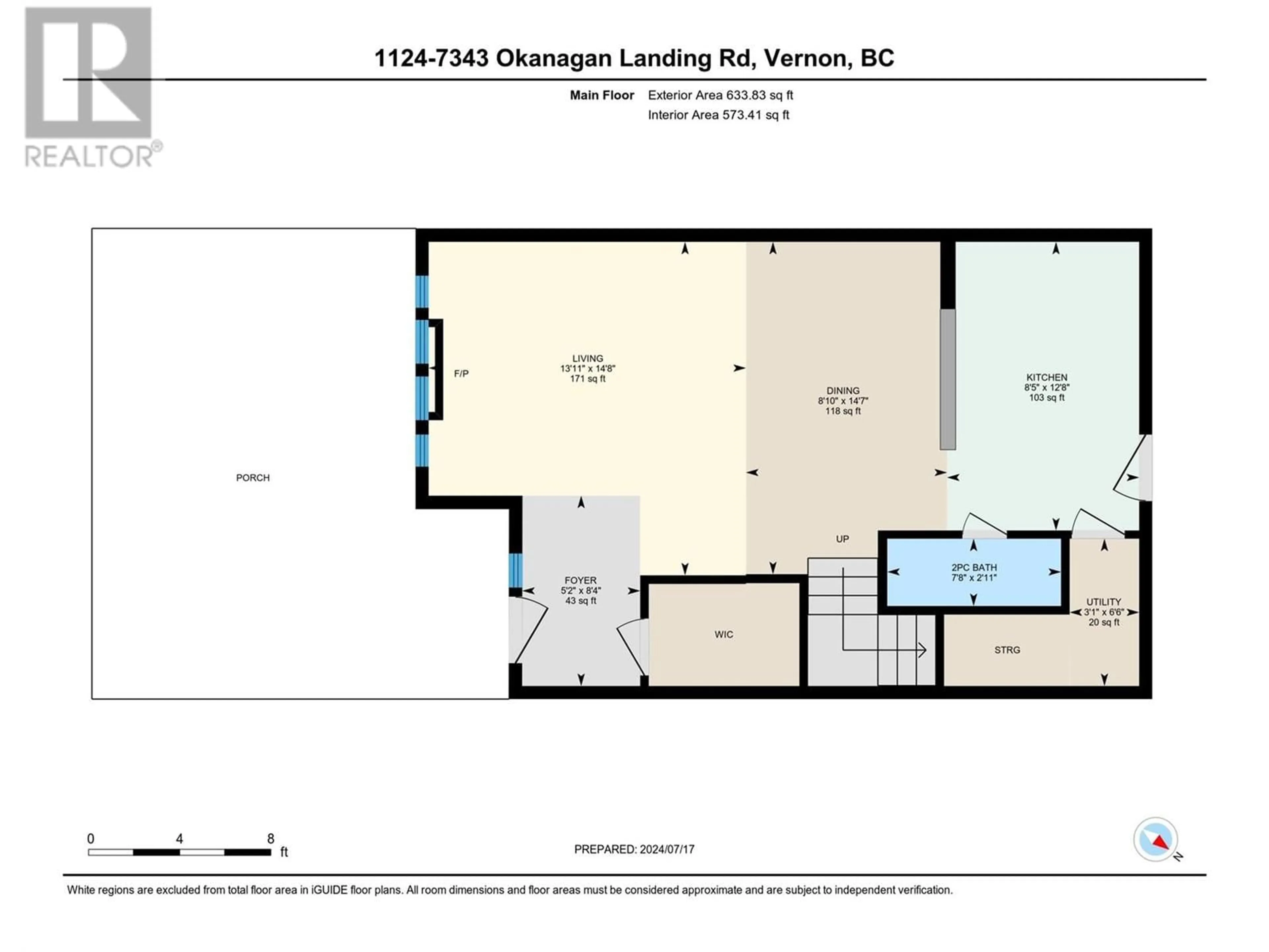 Floor plan for 7343 Okanagan Landing Road Unit# 1124, Vernon British Columbia V1H2J6