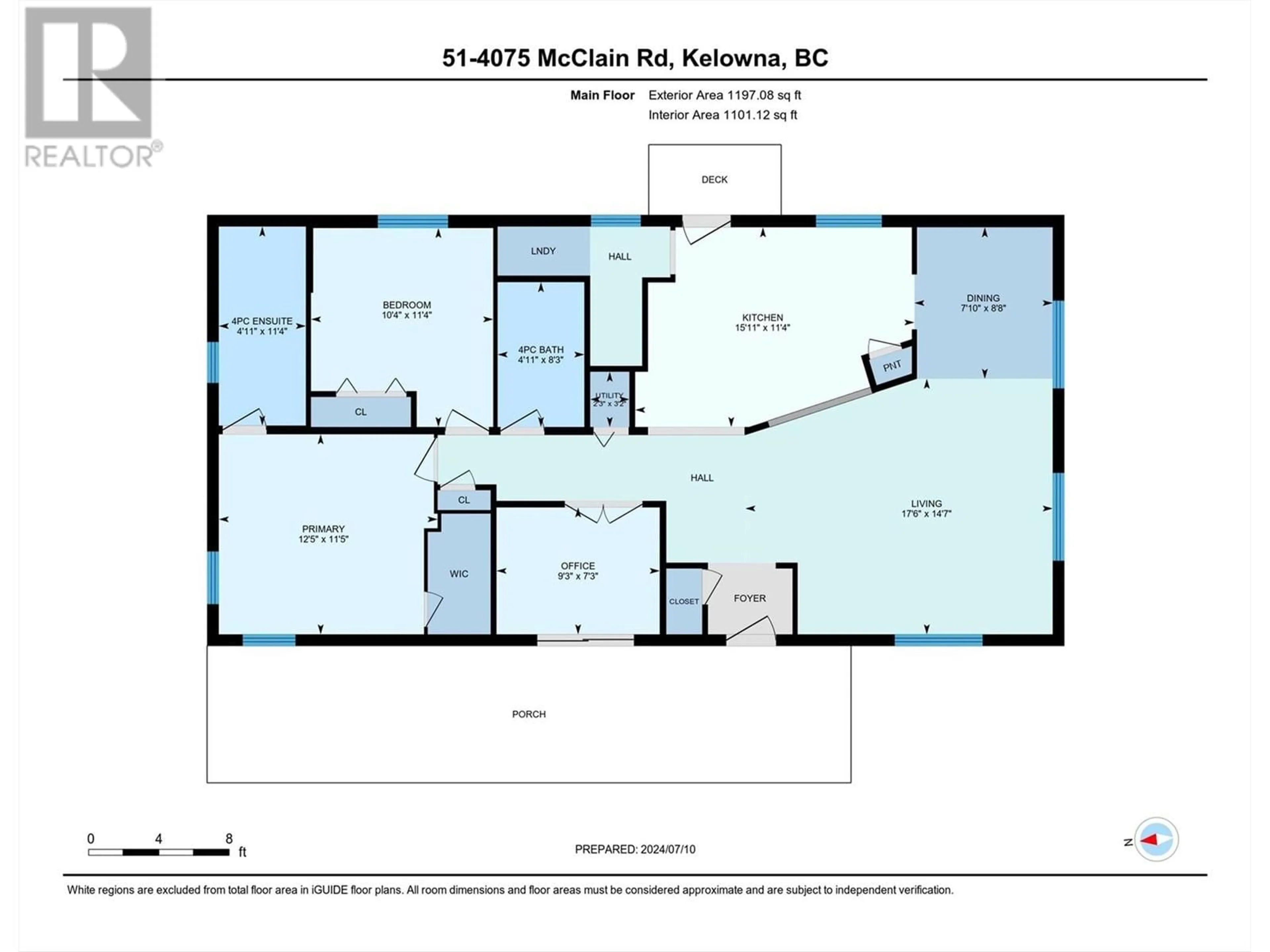 Floor plan for 4075 McClain Road Unit# 51, Kelowna British Columbia V1W4R4