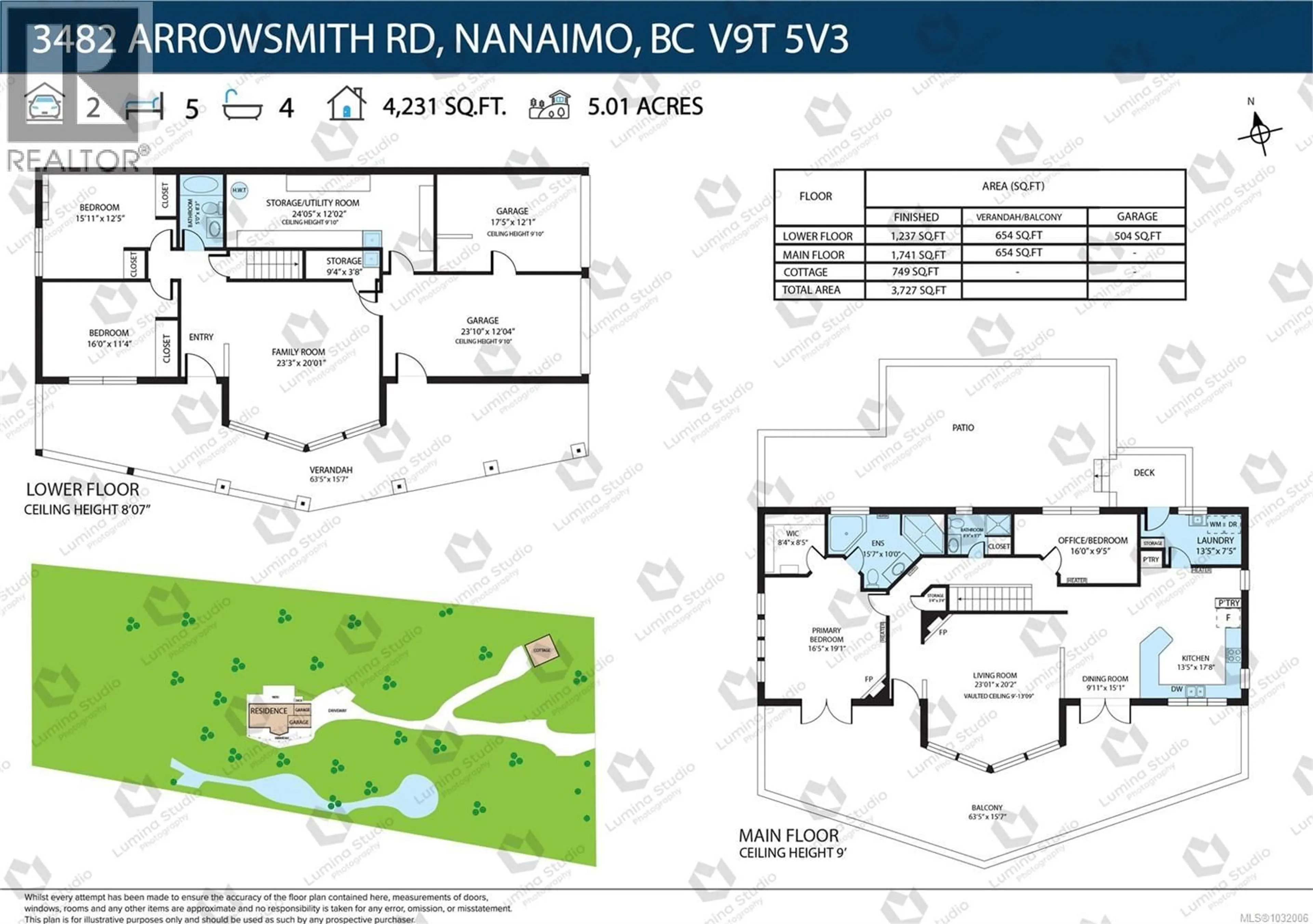 Floor plan for 3482 ARROWSMITH ROAD, Nanaimo British Columbia V9T5V3