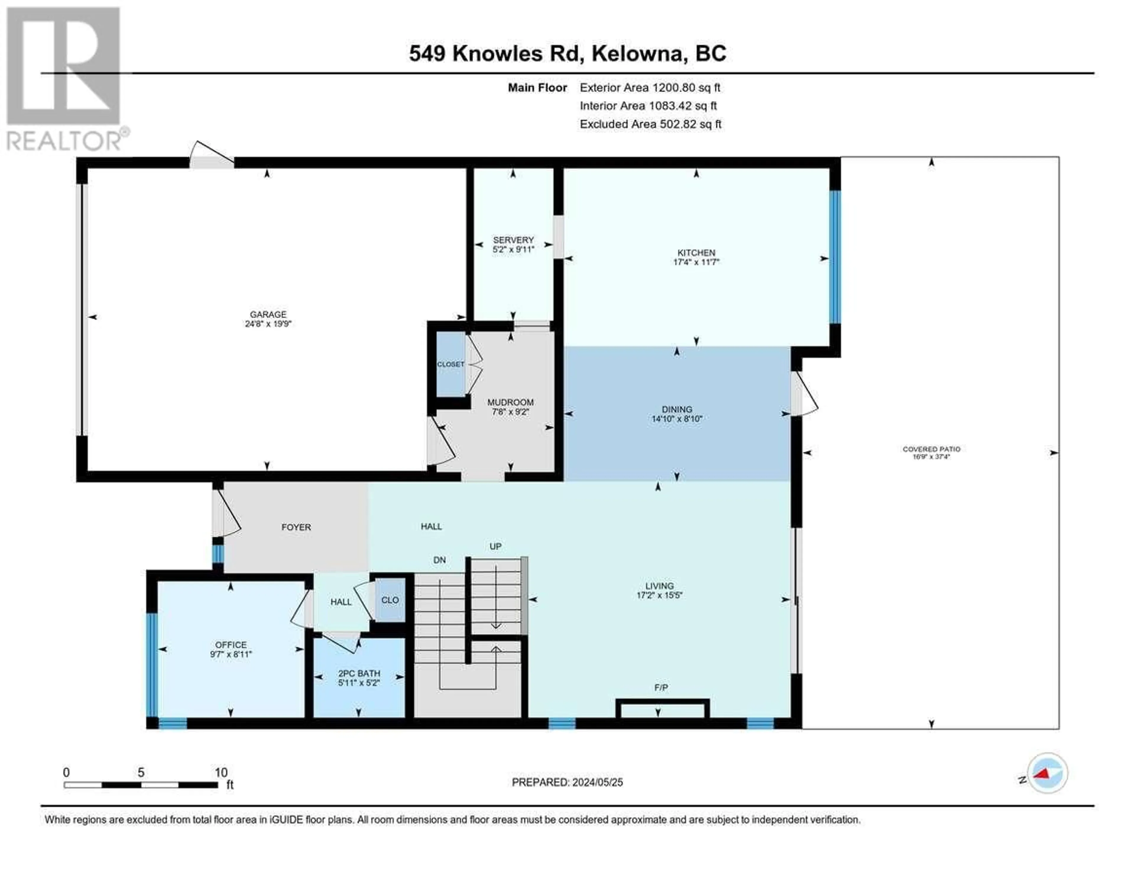 Floor plan for 549 Knowles Road, Kelowna British Columbia V1W1H4