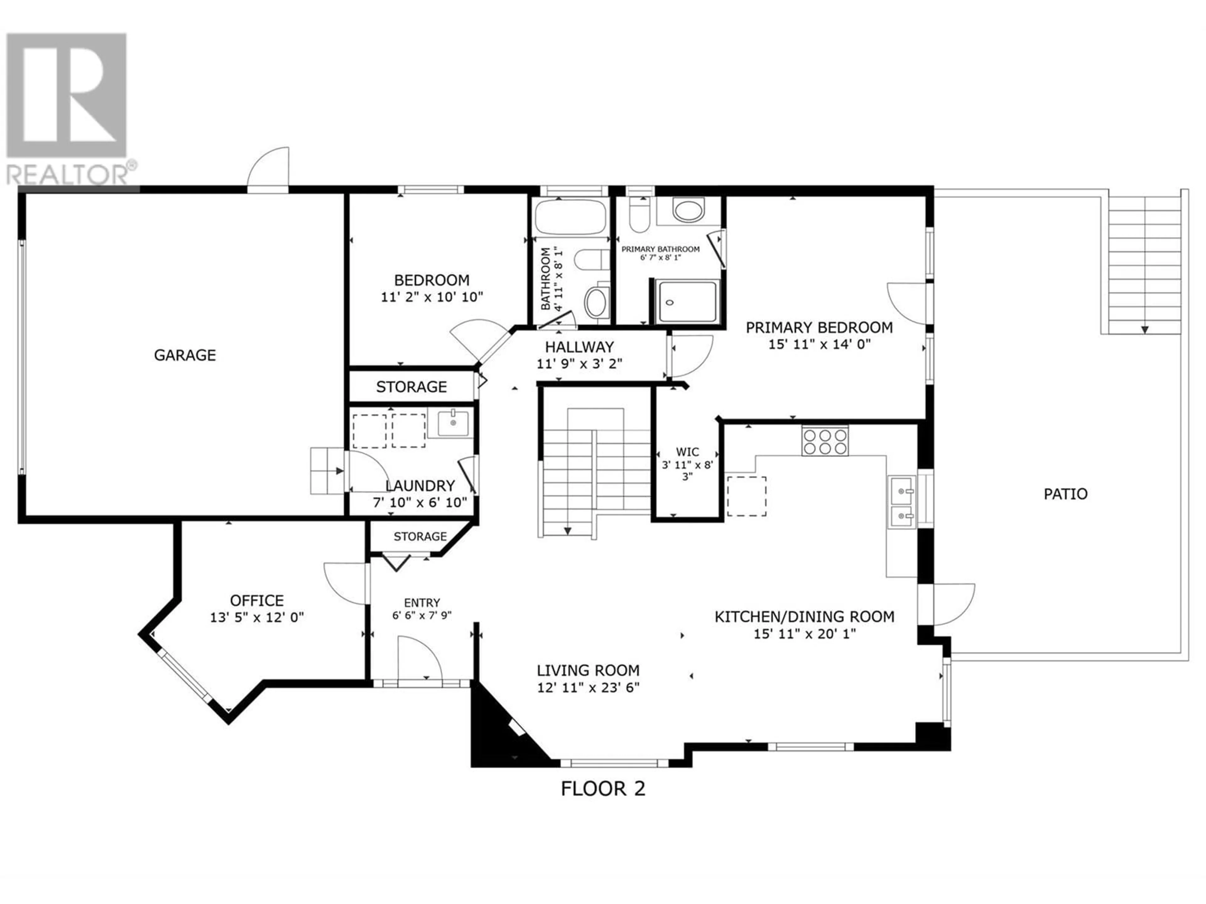 Floor plan for 574 Gowen Place, Kelowna British Columbia V1W5B4