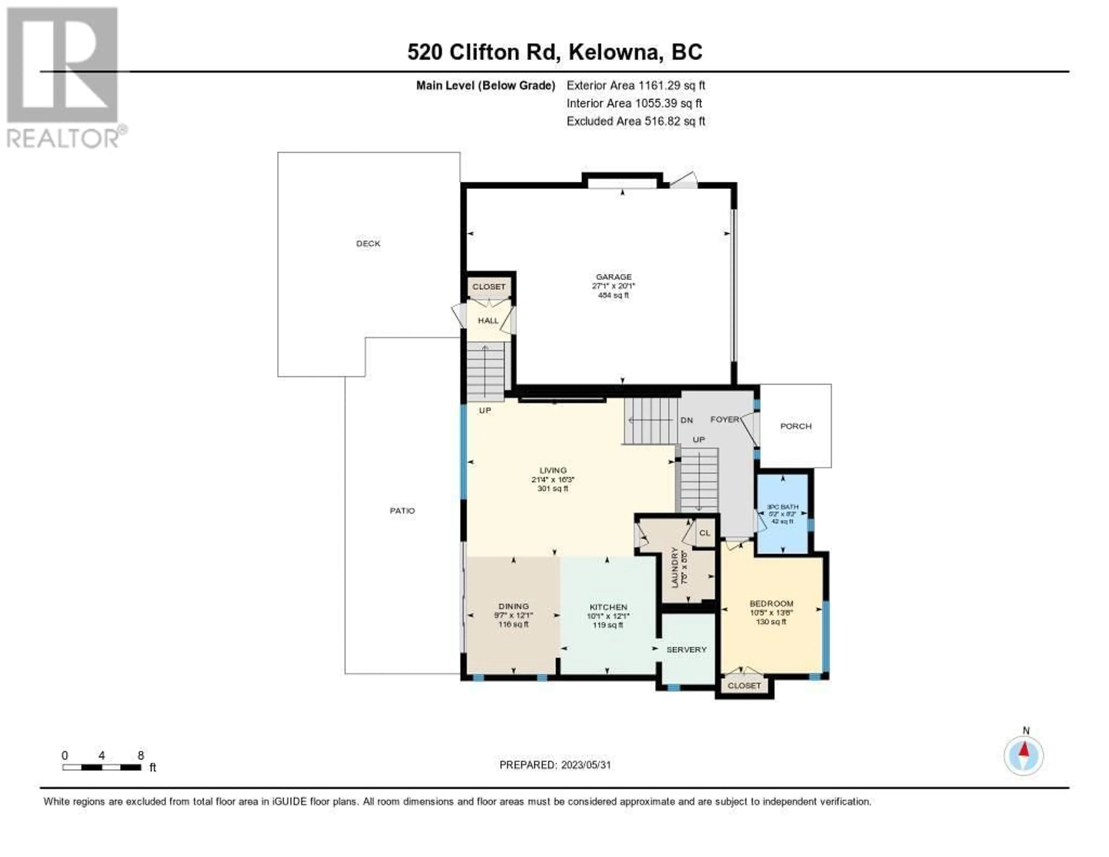 Floor plan for 520 Clifton Lane, Kelowna British Columbia V1V1A5