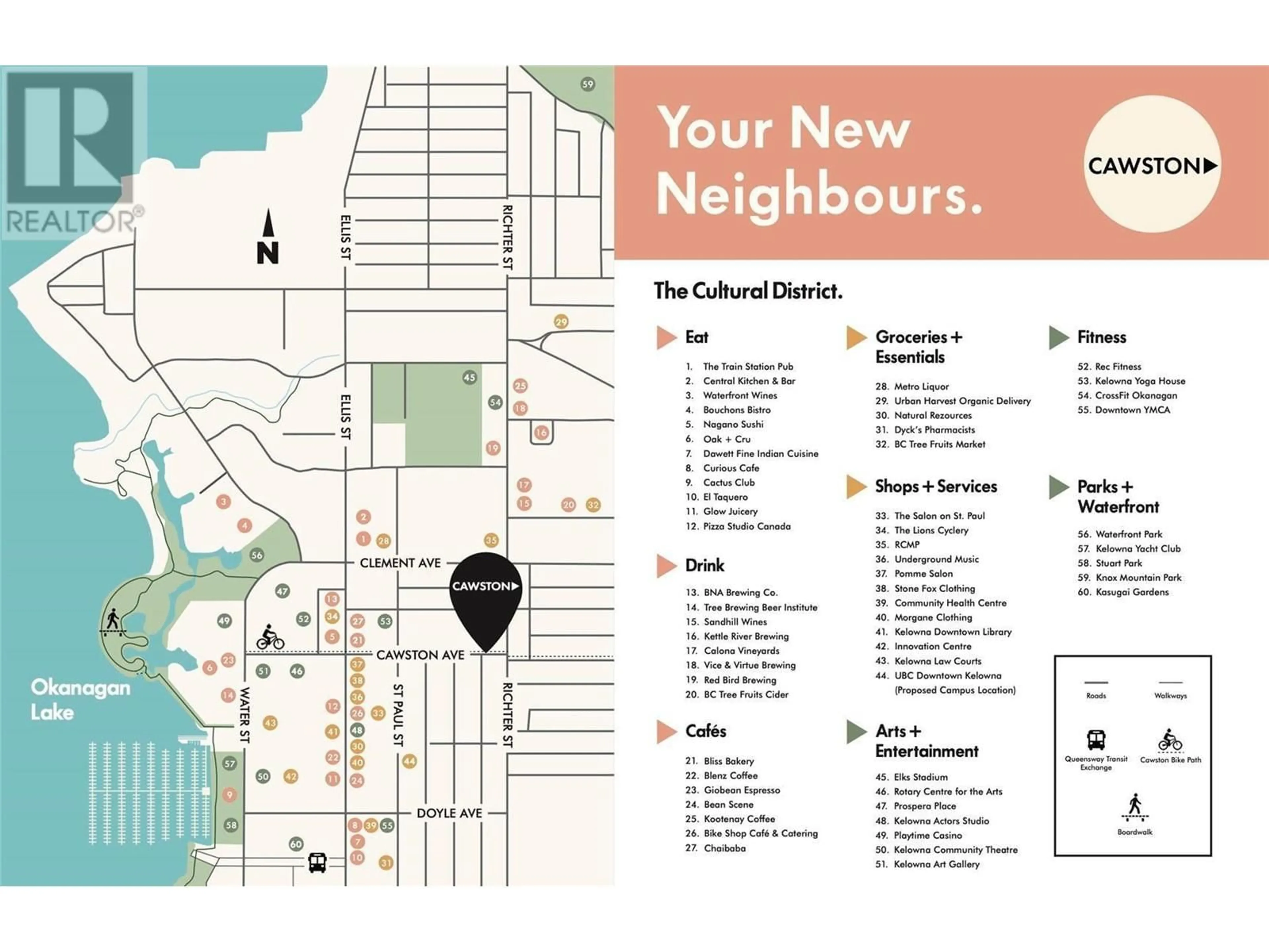 Picture of a map for 660 Cawston Avenue N Unit# 111, Kelowna British Columbia V7Y6Z4