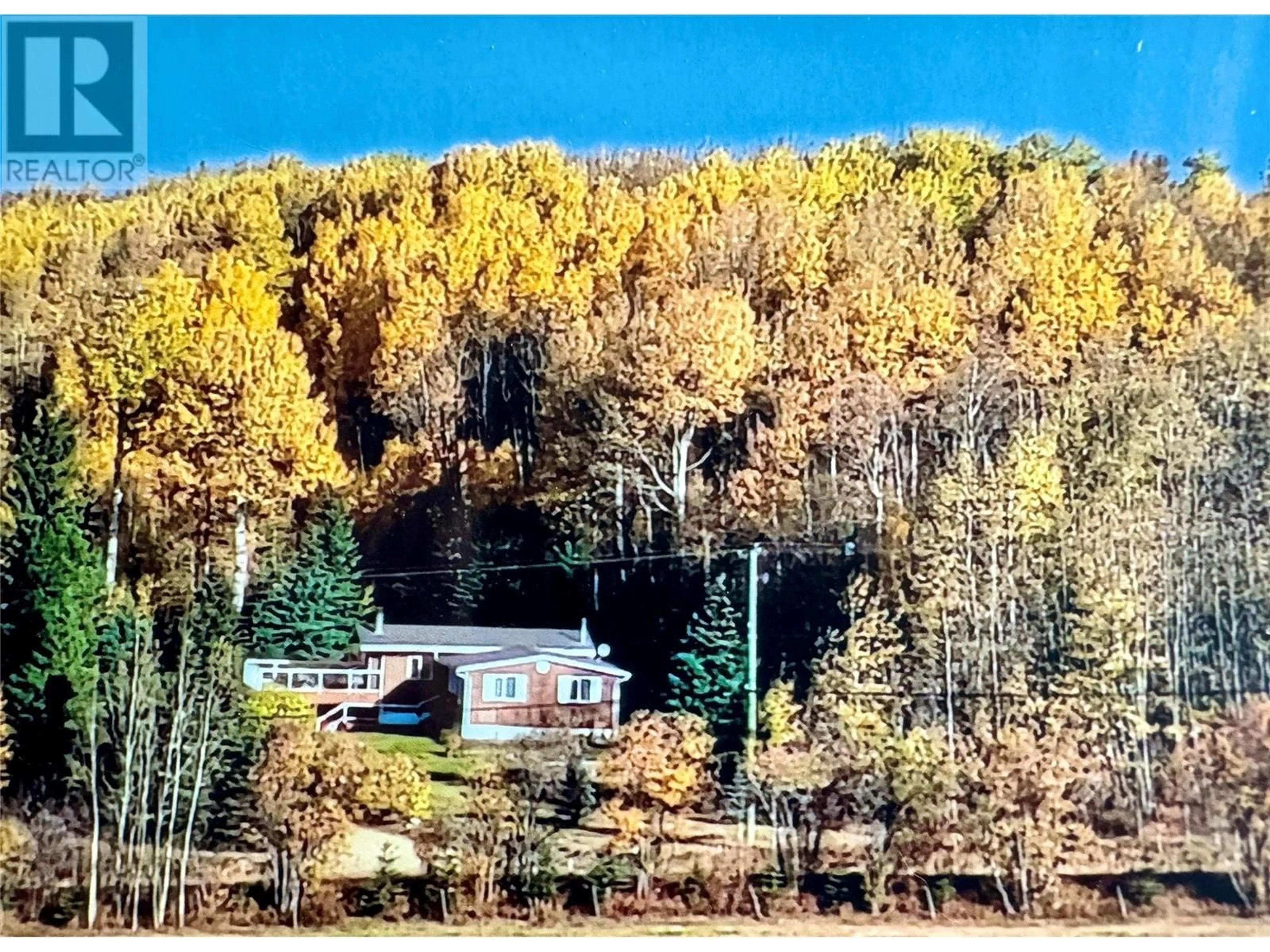 A pic from outside/outdoor area/front of a property/back of a property/a pic from drone, forest/trees view for 4956 212 Road, Dawson Creek British Columbia V1G4E7