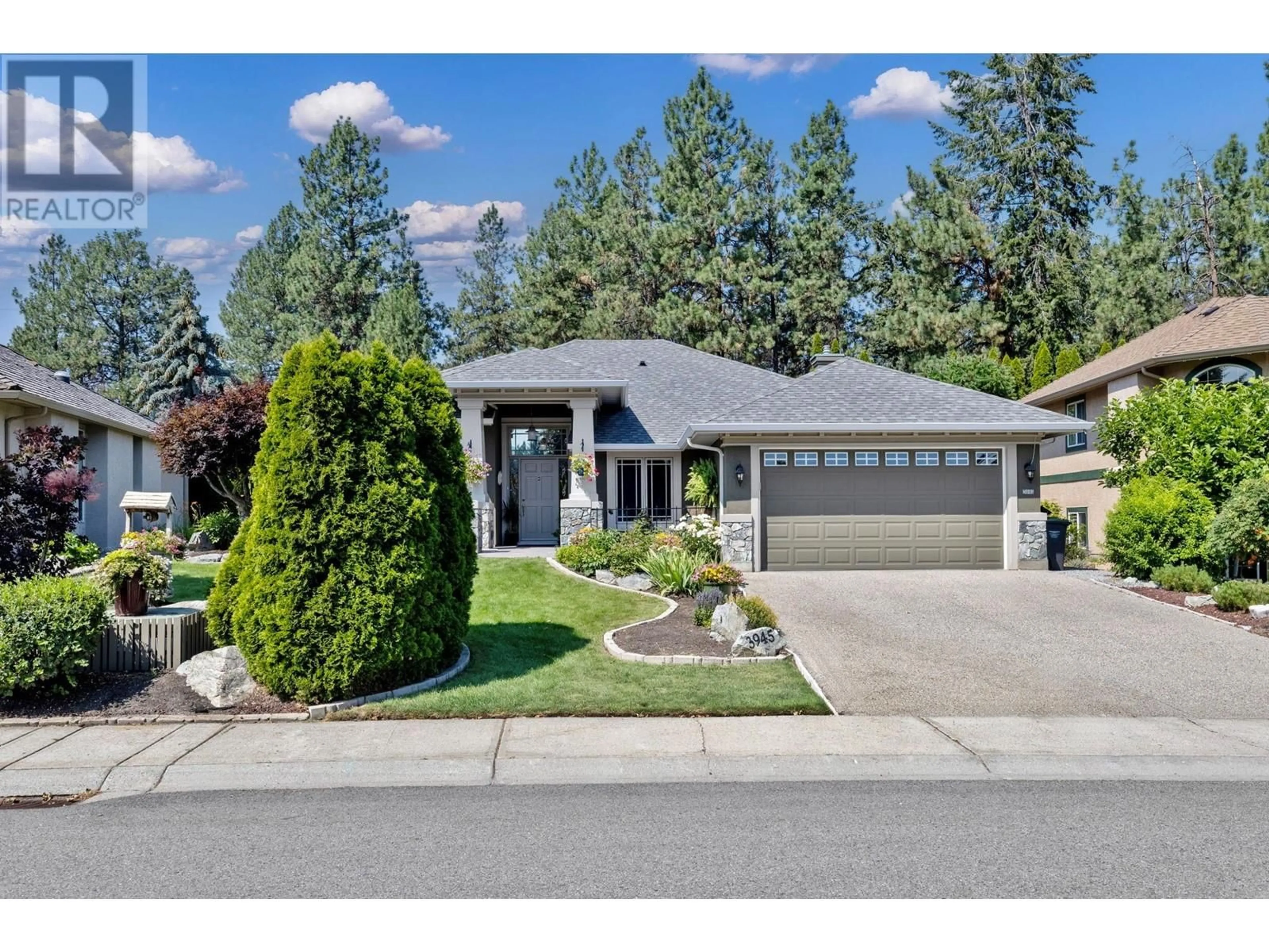 Frontside or backside of a home for 3945 Gallaghers Circle, Kelowna British Columbia V1W3Z9