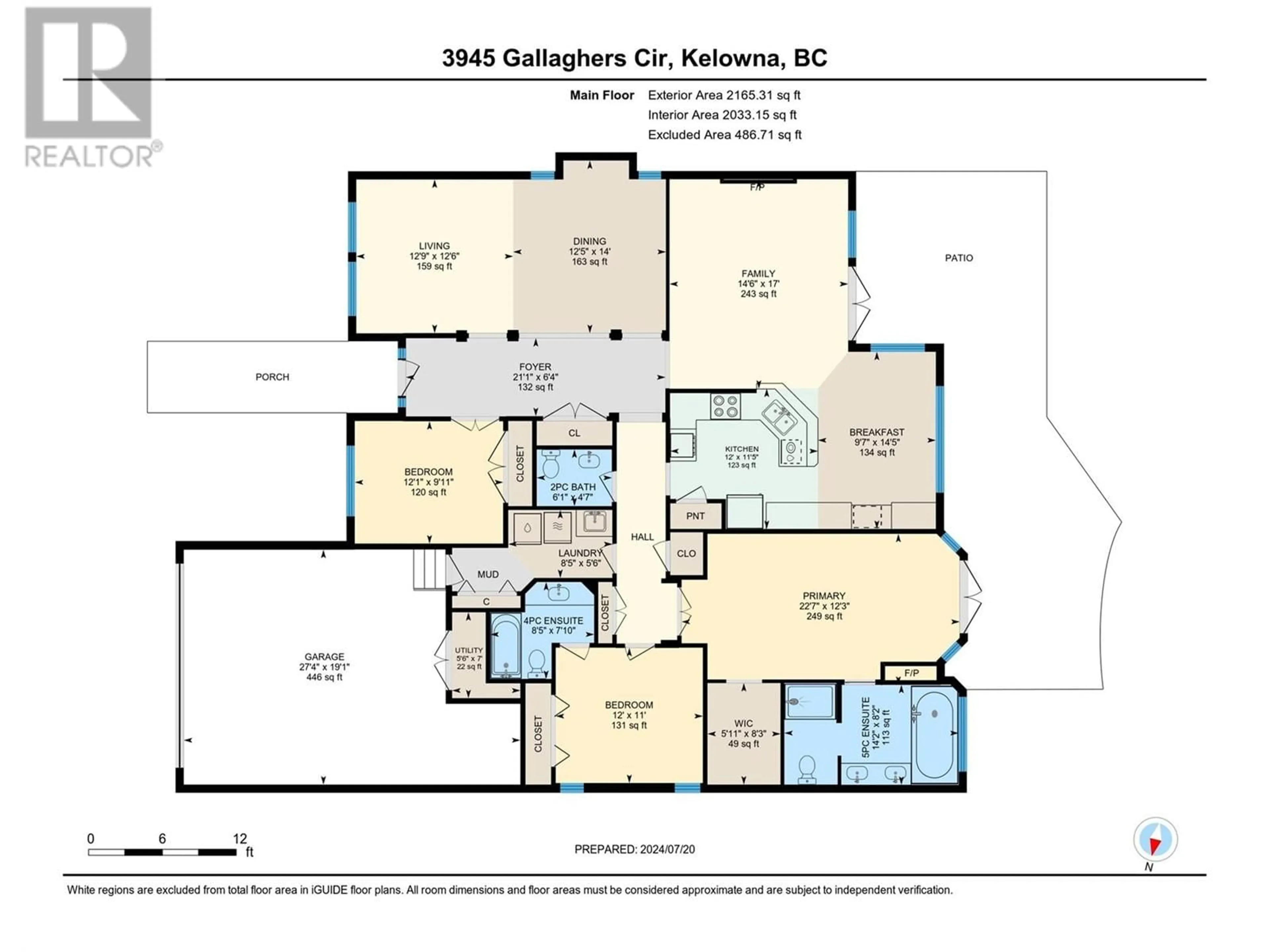 Floor plan for 3945 Gallaghers Circle, Kelowna British Columbia V1W3Z9