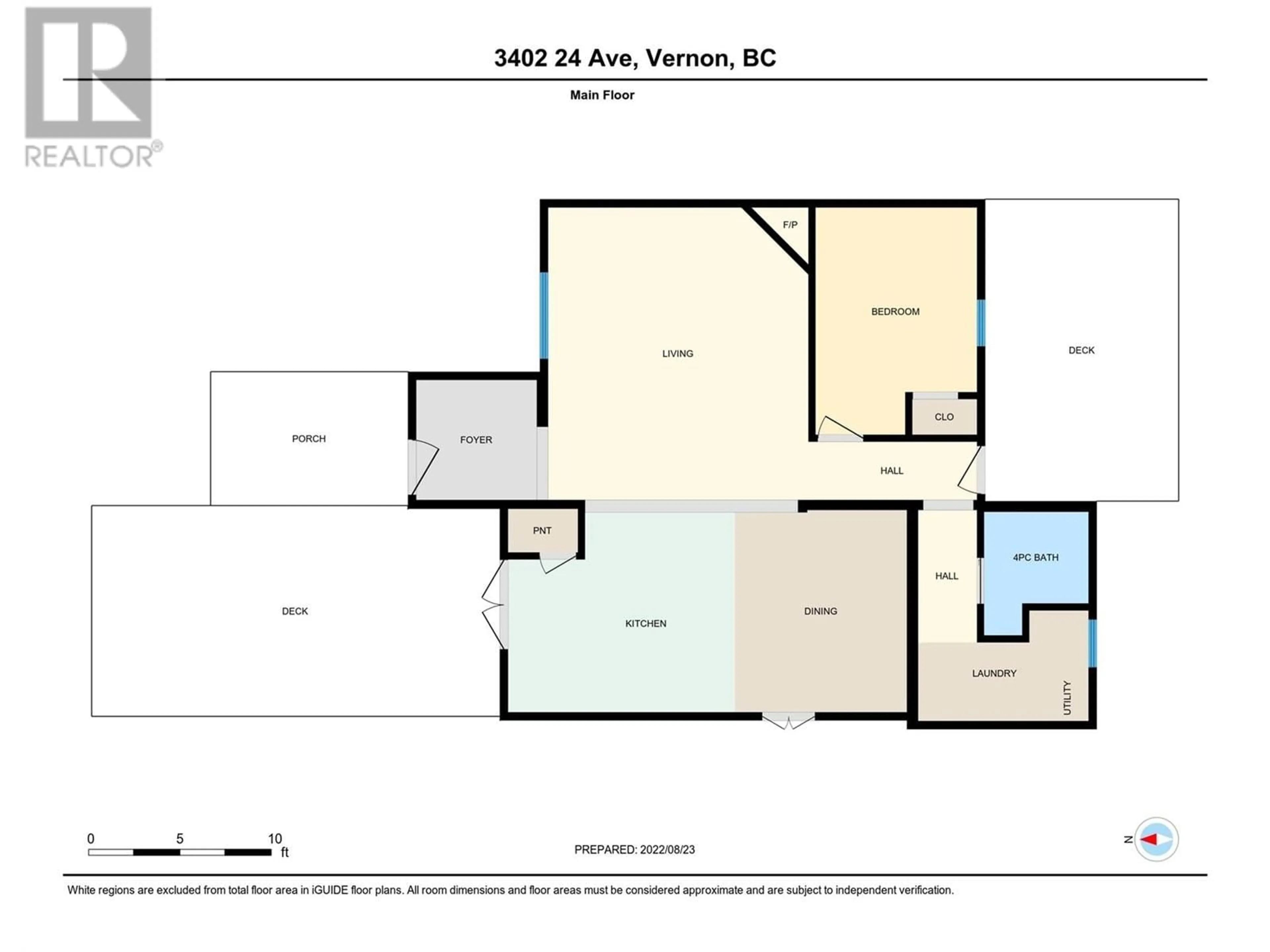 Floor plan for 3402 24A Avenue, Vernon British Columbia V1T1M3